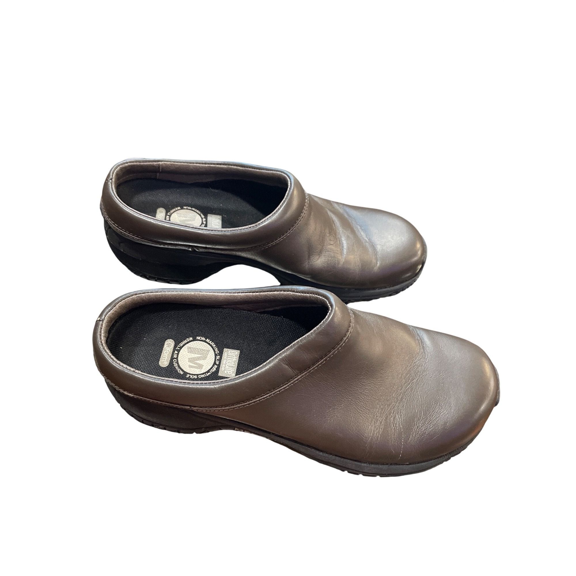 Merrell Merrell Ortholite Foam wms brown leather clogs mules sz 8 SK Size US 8 / IT 38 - 3 Thumbnail