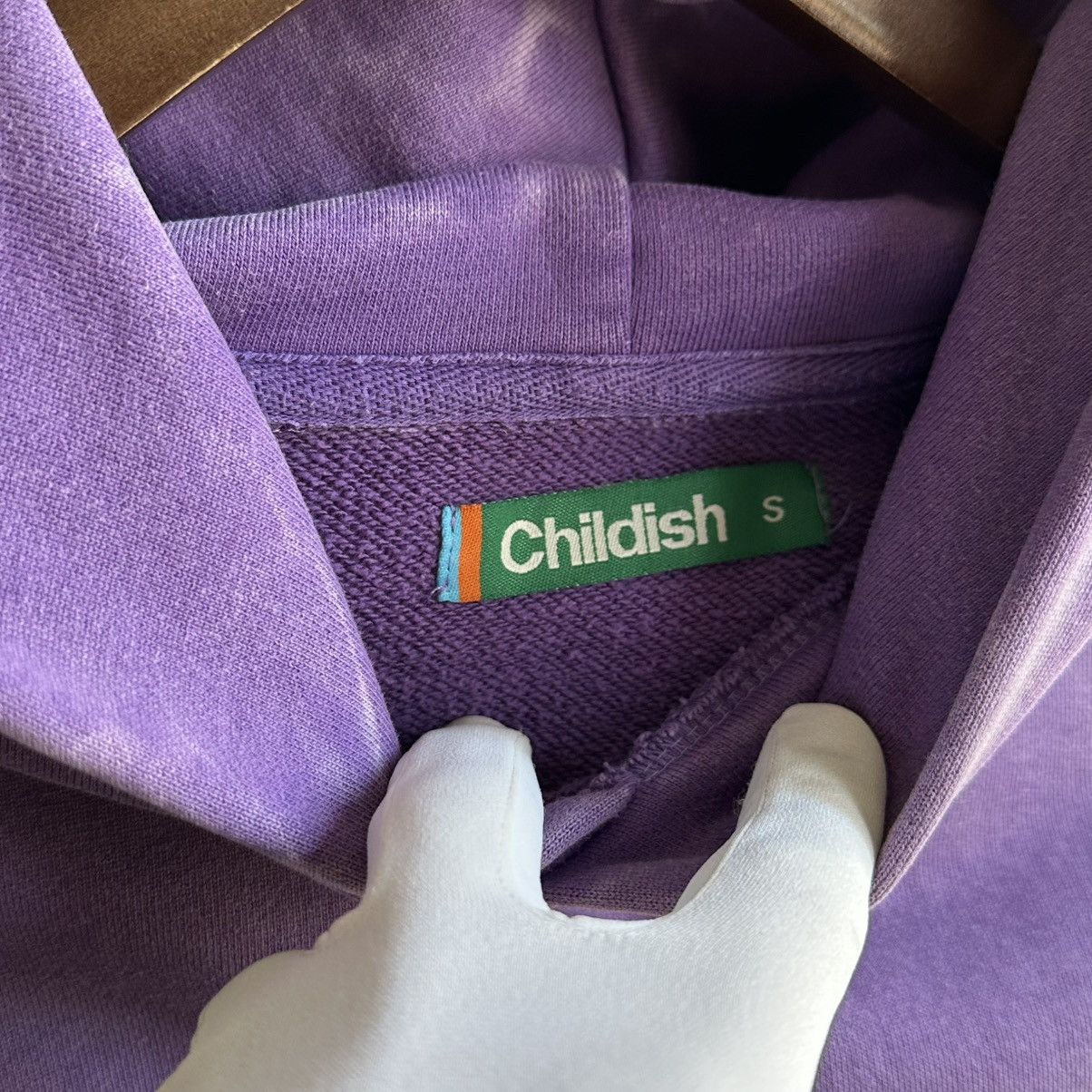 CHILDS VINTAGE 1995 CHILDISH ROBS MOTORS RACING PURPLE HOODIE Size US S / EU 44-46 / 1 - 11 Thumbnail