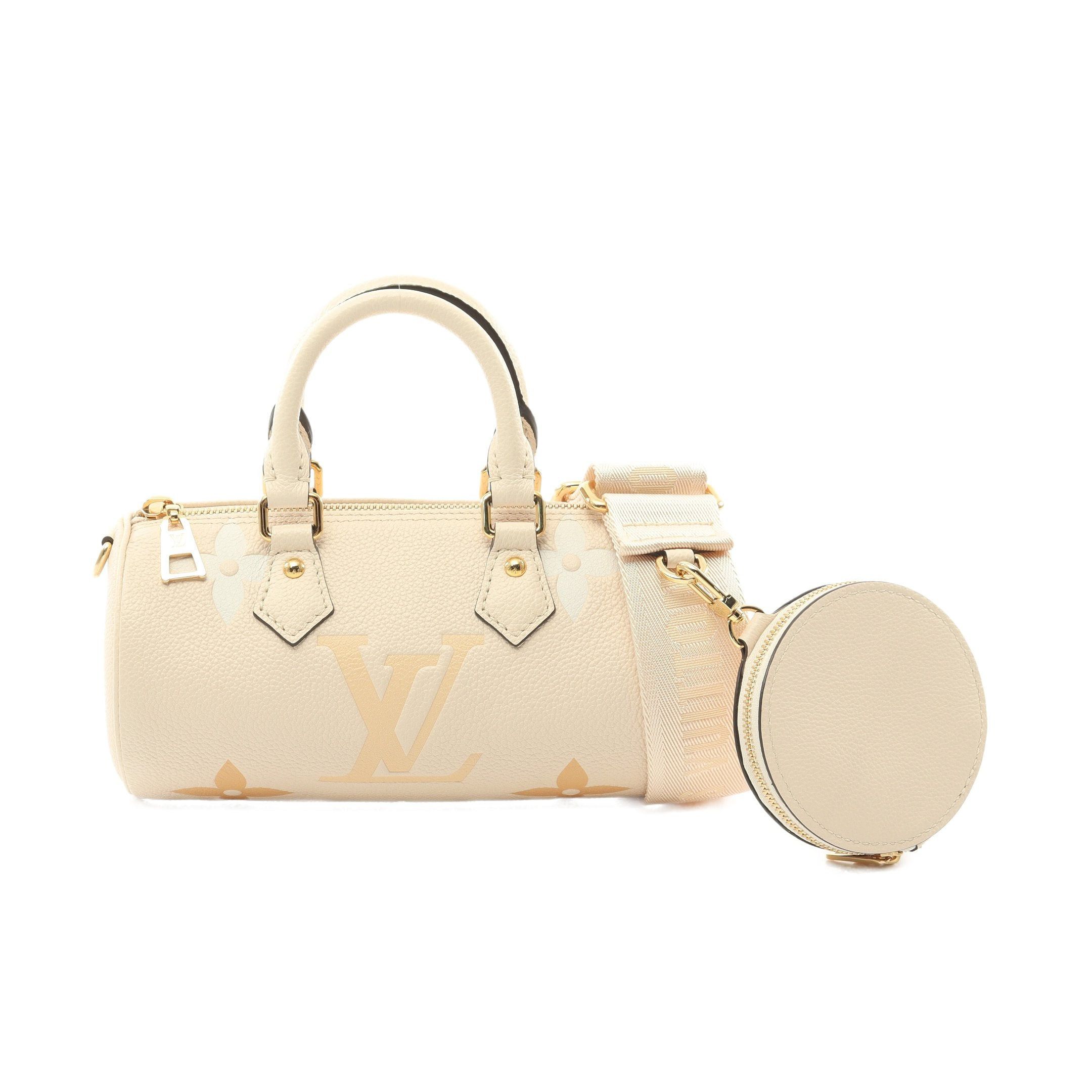 Louis Vuitton Louis Vuitton Papillon Bb Monogram Empreinte Claim Saffron Handbag Leather Ivory Beige Size ONE SIZE - 1 Thumbnail