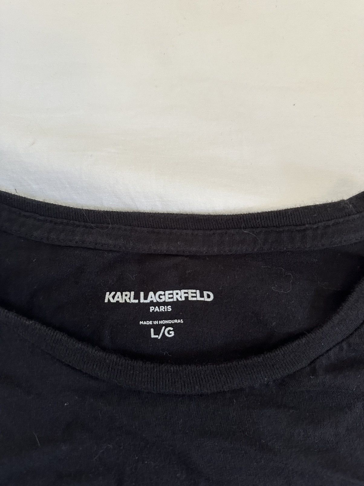 Karl Lagerfeld Black Karl Lagerfeld Paris T-shirt Size US L / EU 52-54 / 3 - 4 Thumbnail