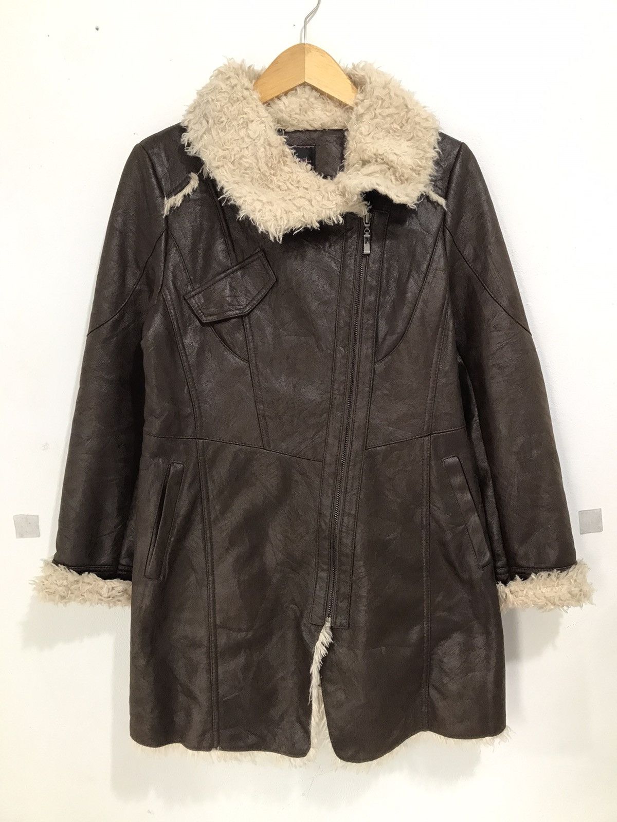 BUFFALO BOBS Japanese Faux Fur Jacket leather incarnation style Size US M / EU 48-50 / 2 - 1 Thumbnail