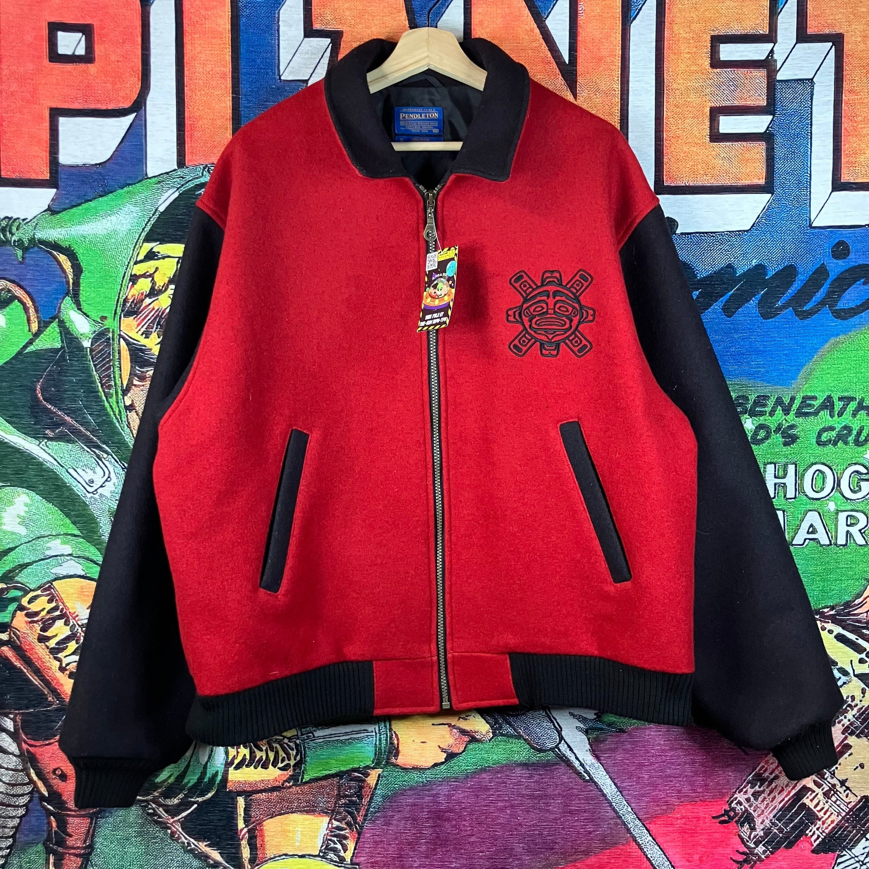 Pendleton × Vintage Vintage Pendleton High Grade Western Wear Bomber Blanket Azt Size US L / EU 52-54 / 3 - 2 Thumbnail