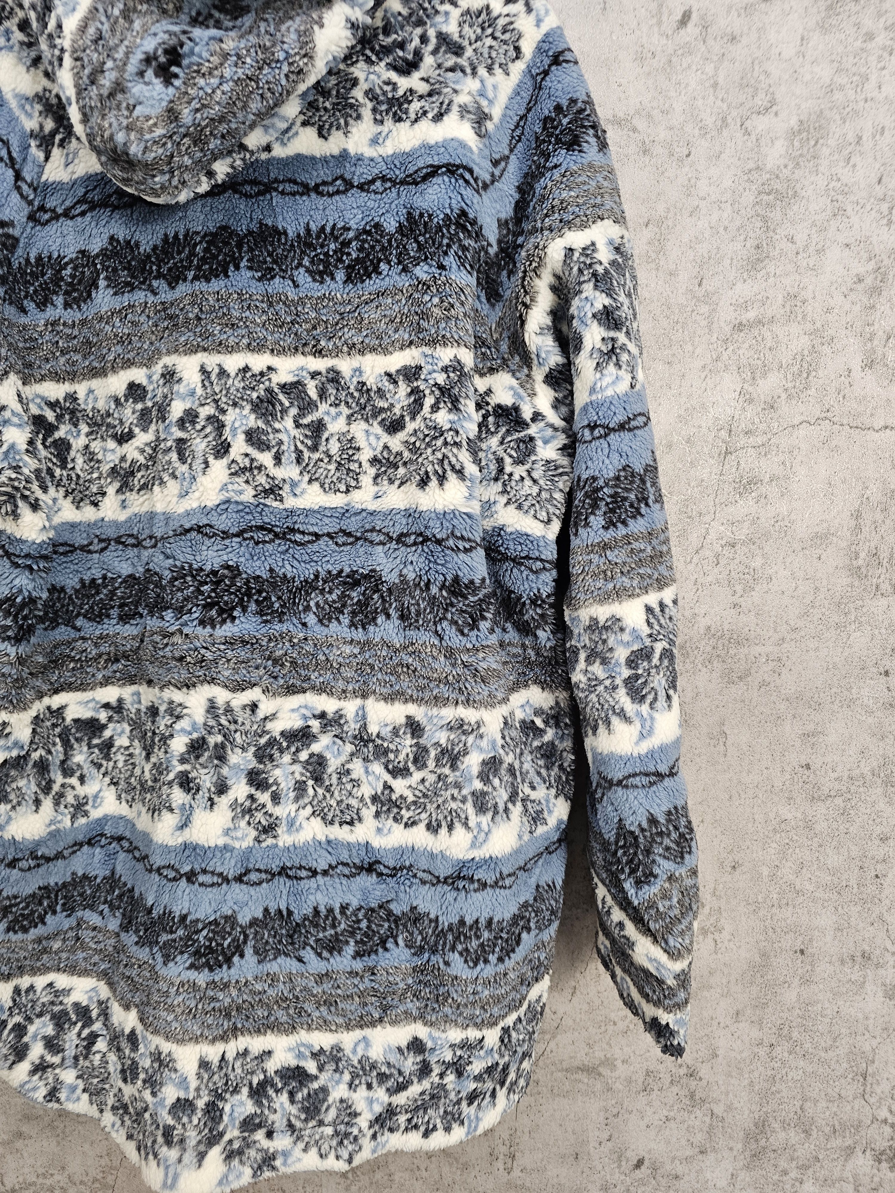 Japanese Brand PIKO Hawaiian Longboard Wear Striped Fleece Jacket J0039 Size US L / EU 52-54 / 3 - 3 Thumbnail