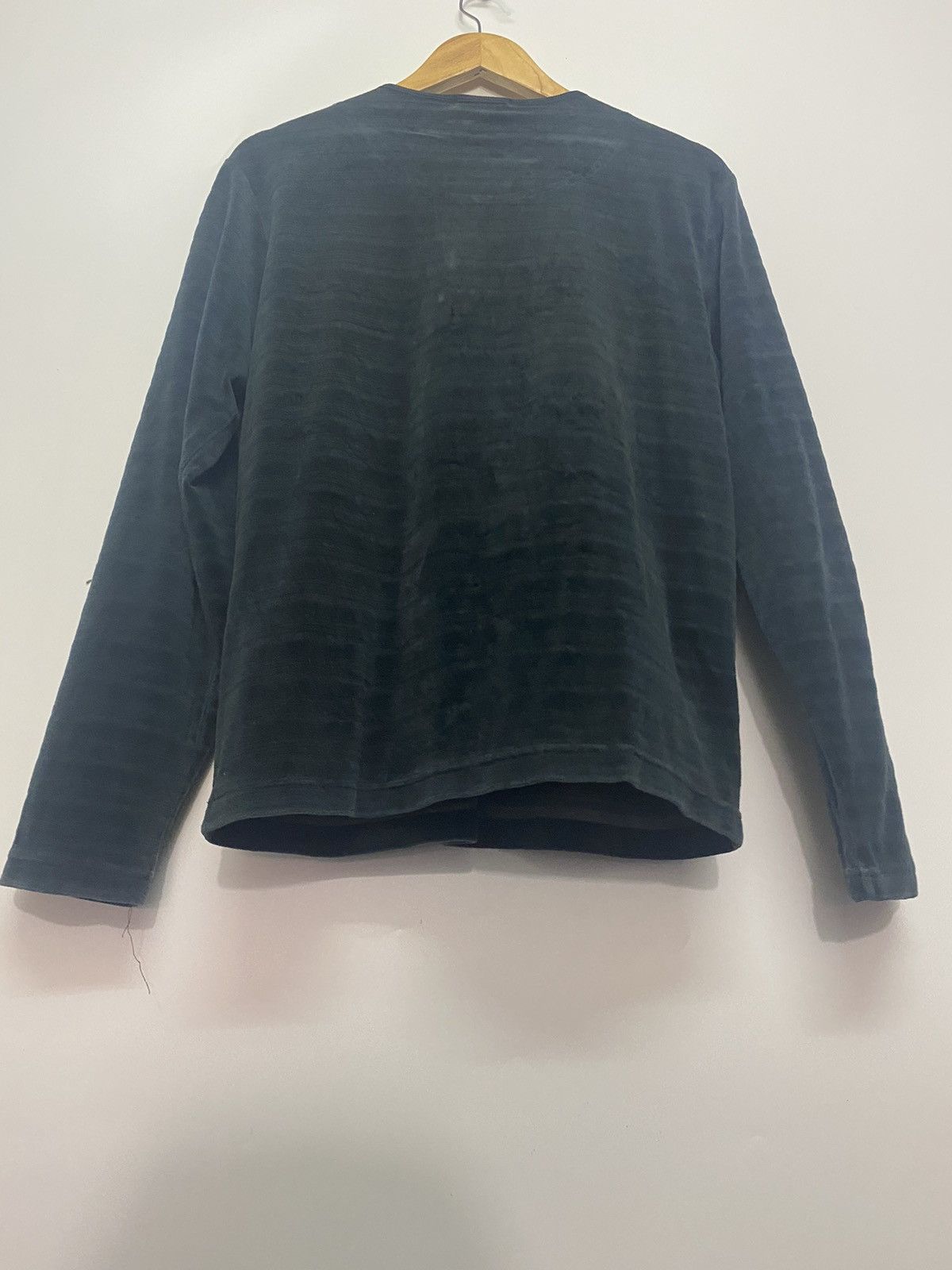 Designer × Japanese Brand Louis Chavlon Long Sleeve Velvet Striped Shirts Sweater Size US L / EU 52-54 / 3 - 7 Thumbnail