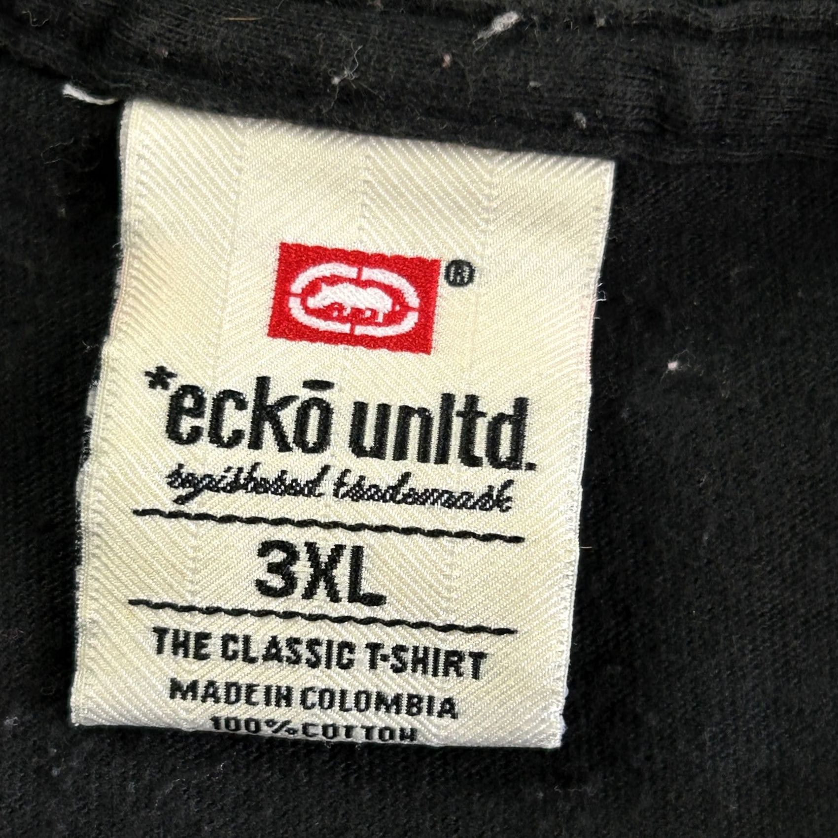 Ecko Unltd. Vintage Ecko Unltd. Long Sleeve Shirt 3XL Black Crew Neck Graphic Print Streetwear Hip Hop Shirt Mens Size US XXL / EU 58 / 5 - 2 Thumbnail