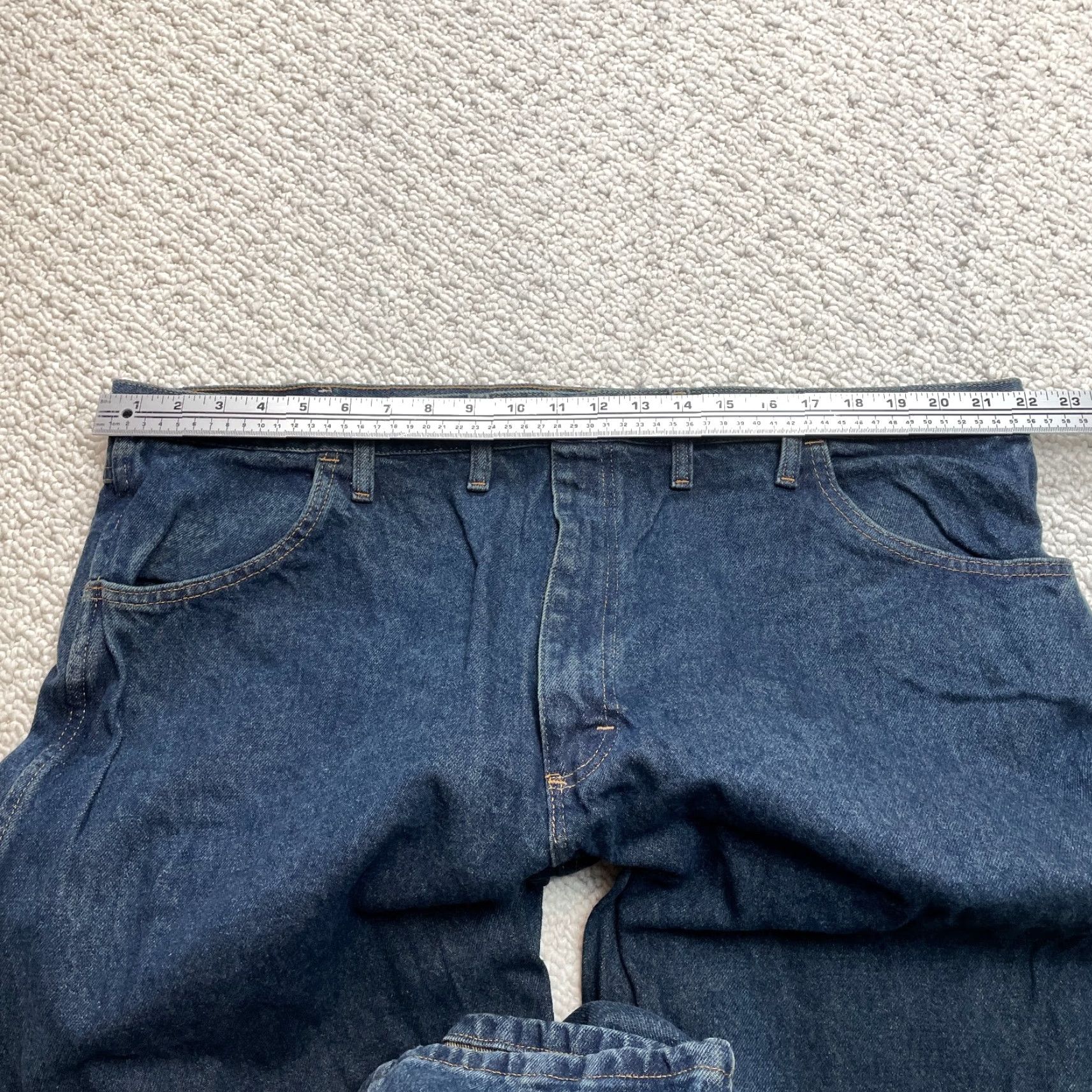 Vintage Rustler Jeans Mens 44 Blue Denim Dark Wash Straight 44x32 Adult High Rise Pants Size US 44 / EU 60 - 5 Thumbnail