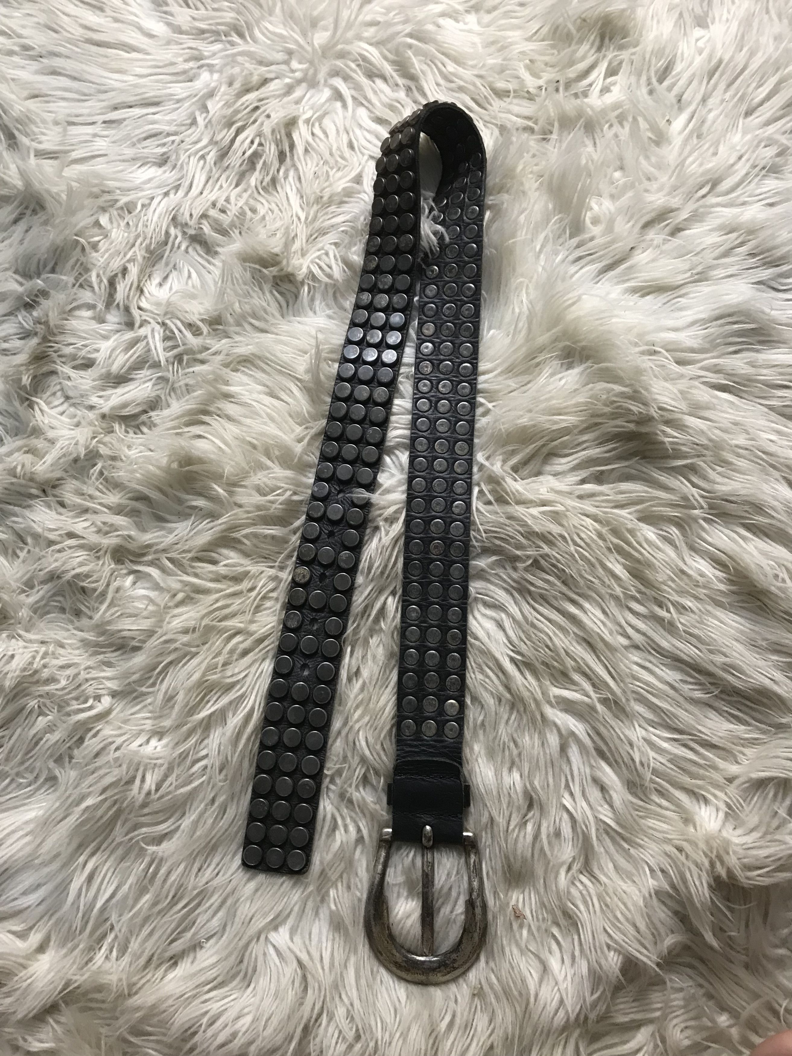 Other Solid Brass Studded Black Belt Size ONE SIZE - 4 Thumbnail