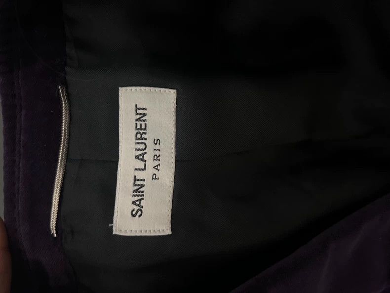Saint Laurent Paris Saint Laurent 2015 SS Show Purple Velvet blazer 2504-Nextar Size 46R - 4 Thumbnail
