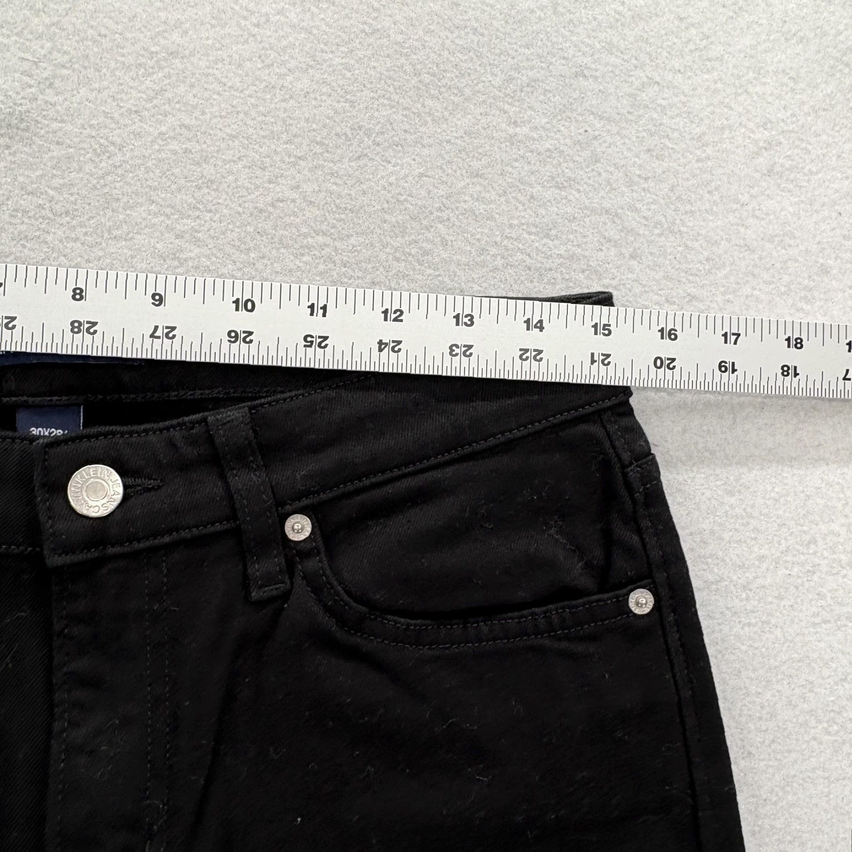 Vintage Calvin Klein Jeans CKJ 011 Skinny Jeans Mens 30x27 Infinite Black Stretch Denim Jeans Size US 30 / EU 46 - 7 Thumbnail
