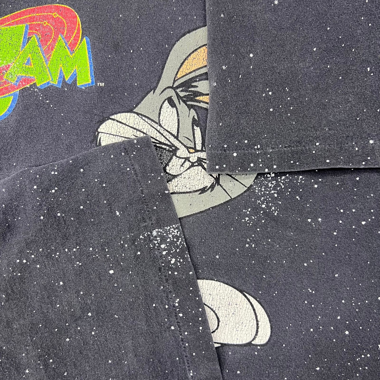 Vintage Vintage 90s Faded Space Jam AOP Bugs Bunny T Shirt Looney Size US XL / EU 56 / 4 - 5 Thumbnail