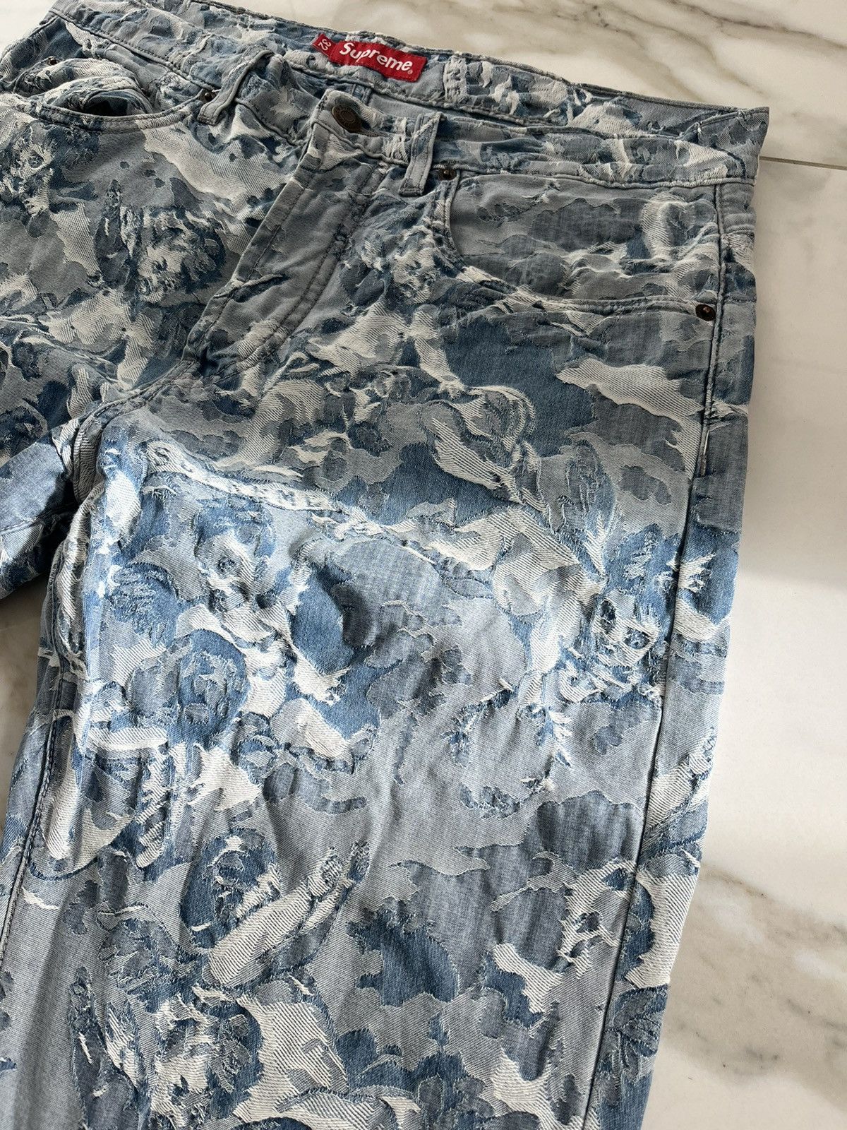 Supreme Supreme Cherub 5 pocket jeans Light blue FW16 Size US 32 / EU 48 - 4 Thumbnail