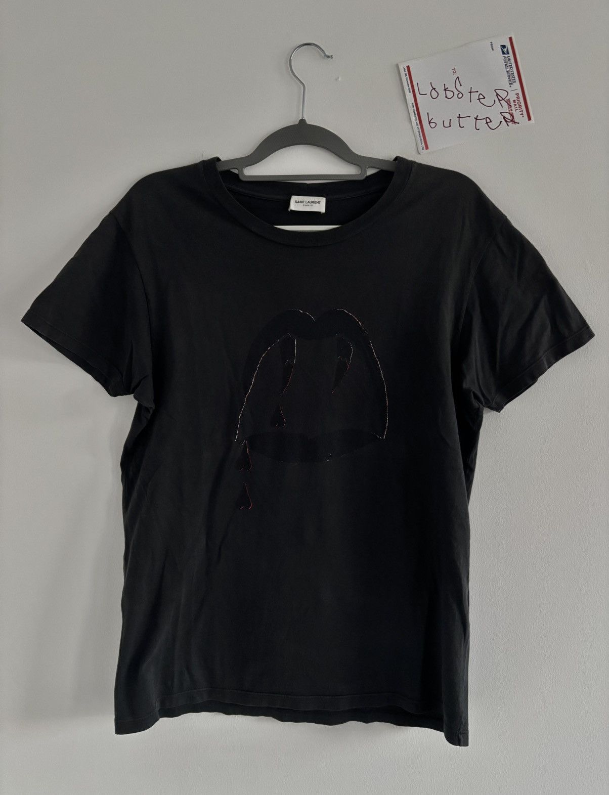 Pre-owned Saint Laurent S/s16 Bloodluster T Shirt In Black
