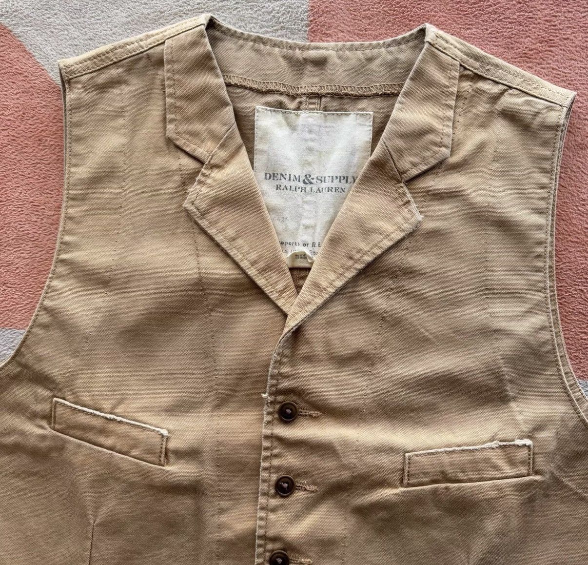 Denim & Supply Ralph Lauren Denim Supply Ralph Lauren Distressed Canvas Cargo Vest K22 Size US L / EU 52-54 / 3 - 3 Thumbnail
