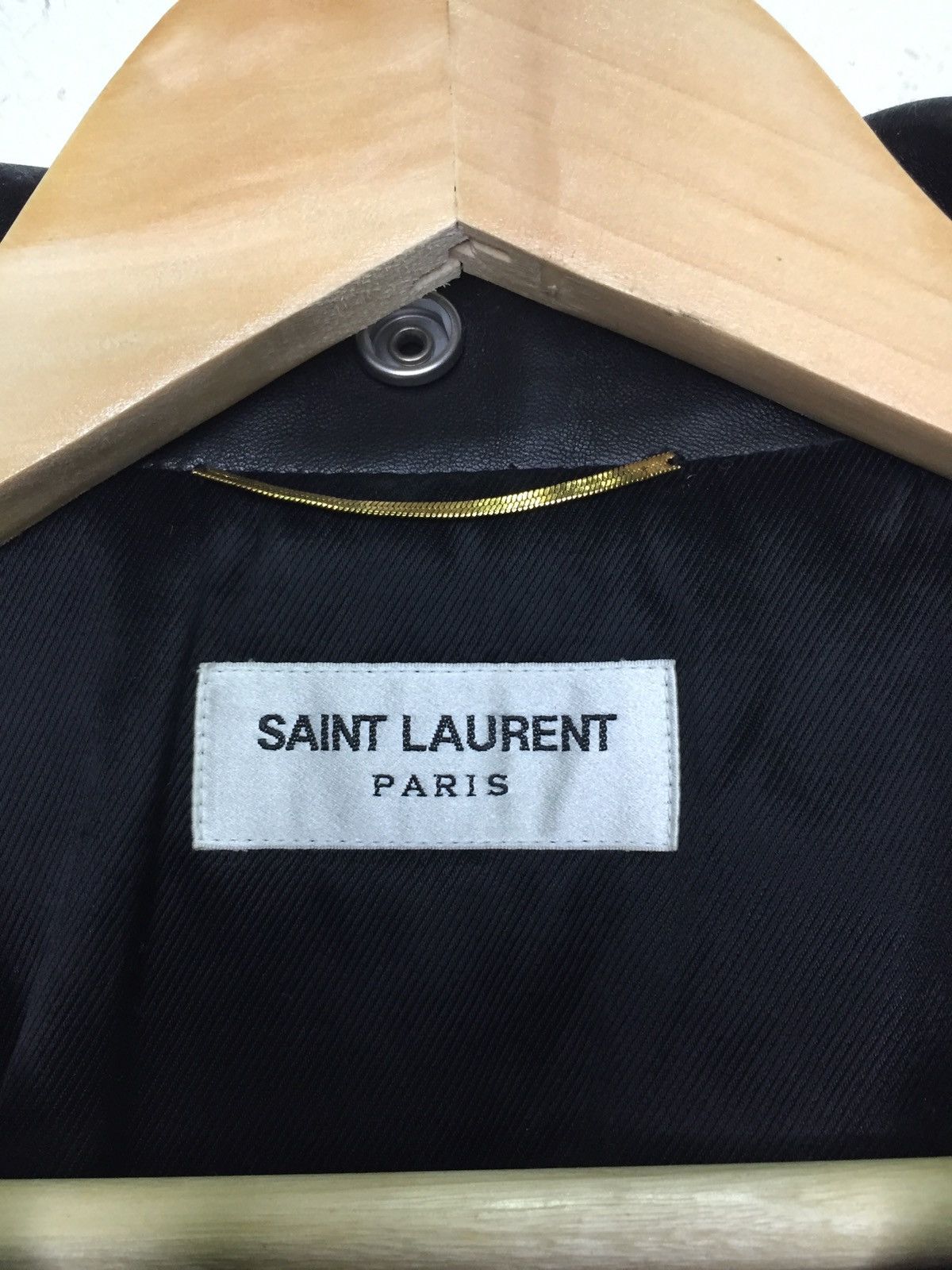 Saint Laurent Paris FW17 Saint Laurent Leather Biker Jacket With YSL Patches Size S / US 4 / IT 40 - 12 Thumbnail