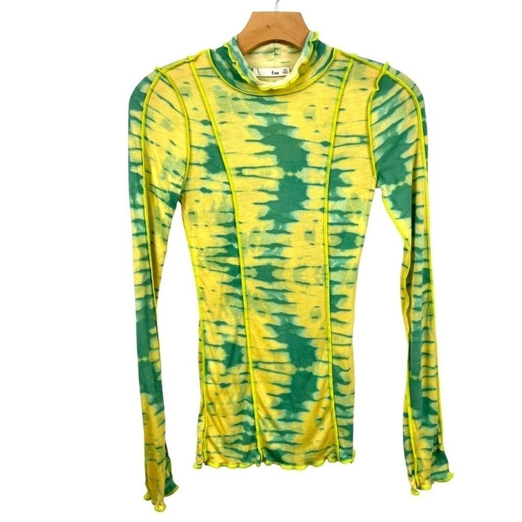 Aritzia WILFRED Orbit Modal Long Sleeve Top Citron/Green XXS Size XXS / US 00 / IT 34 - 6 Thumbnail