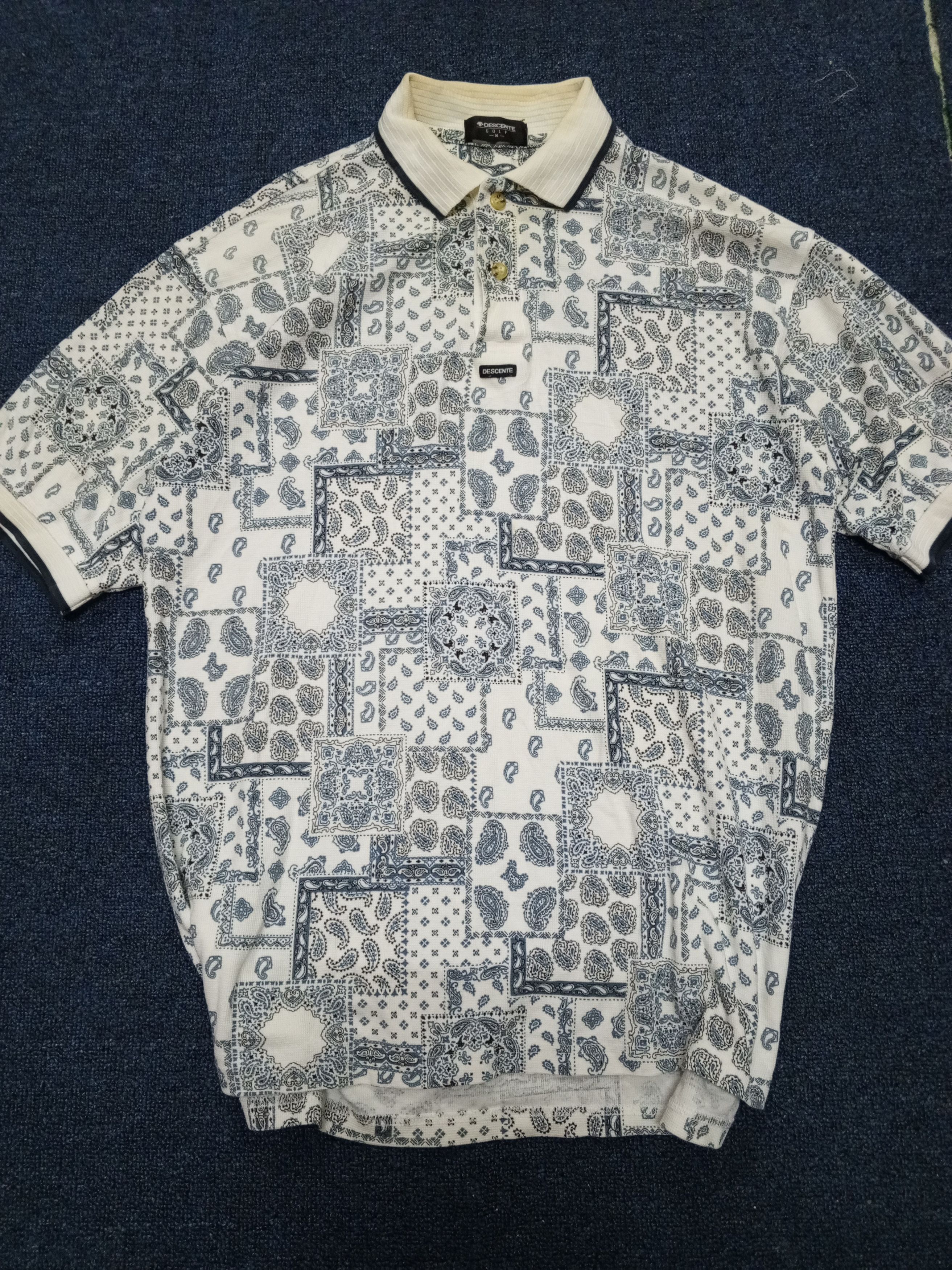 Descente × Japanese Brand DESENTE POLO GOLF FULLPRINT BANDANA Size US L / EU 52-54 / 3 - 1 Thumbnail