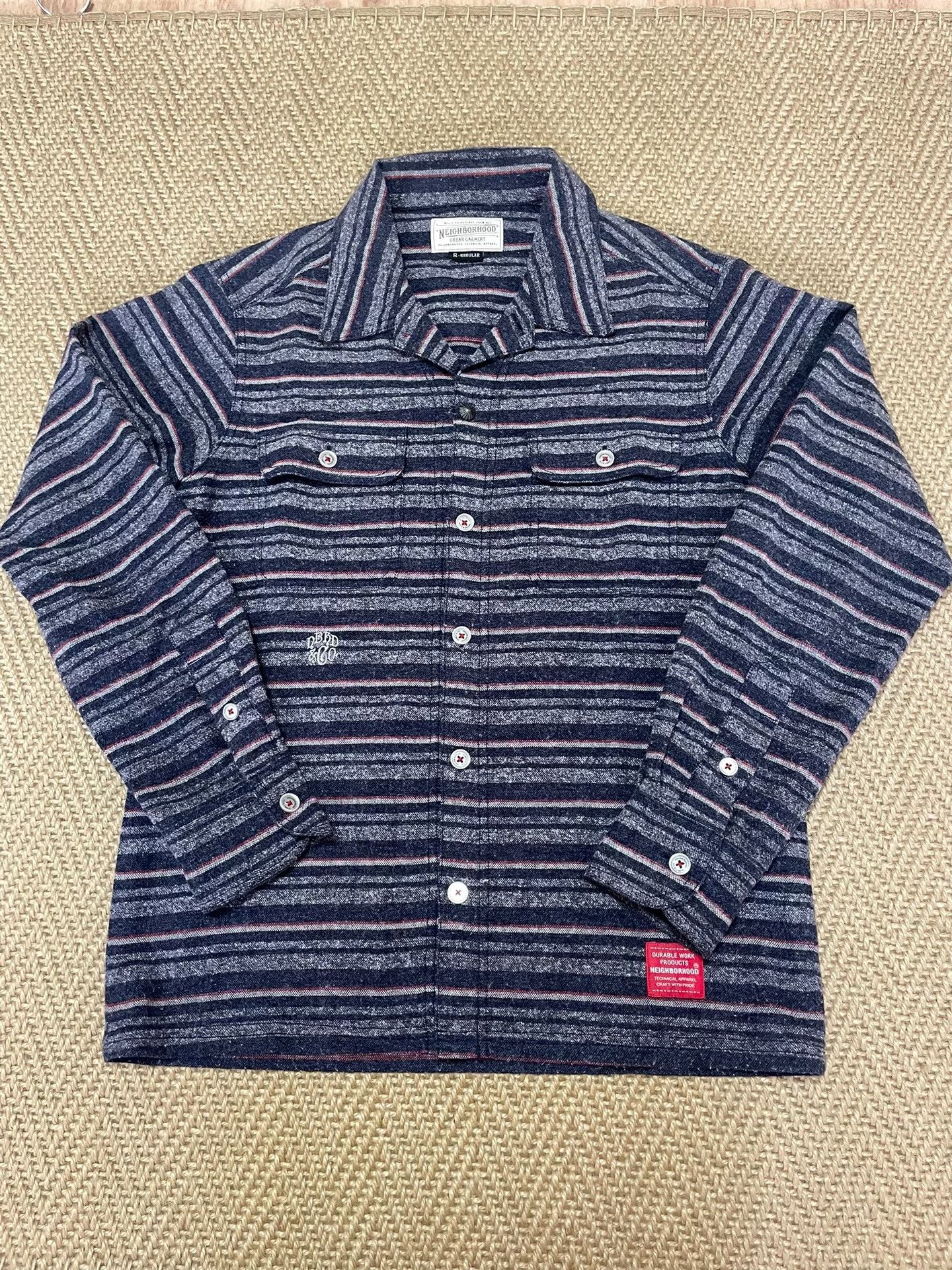 Neighborhood NEIGHBORHOOD MCKAY Striped Long Sleeve Shirt Size US S / EU 44-46 / 1 - 1 Thumbnail