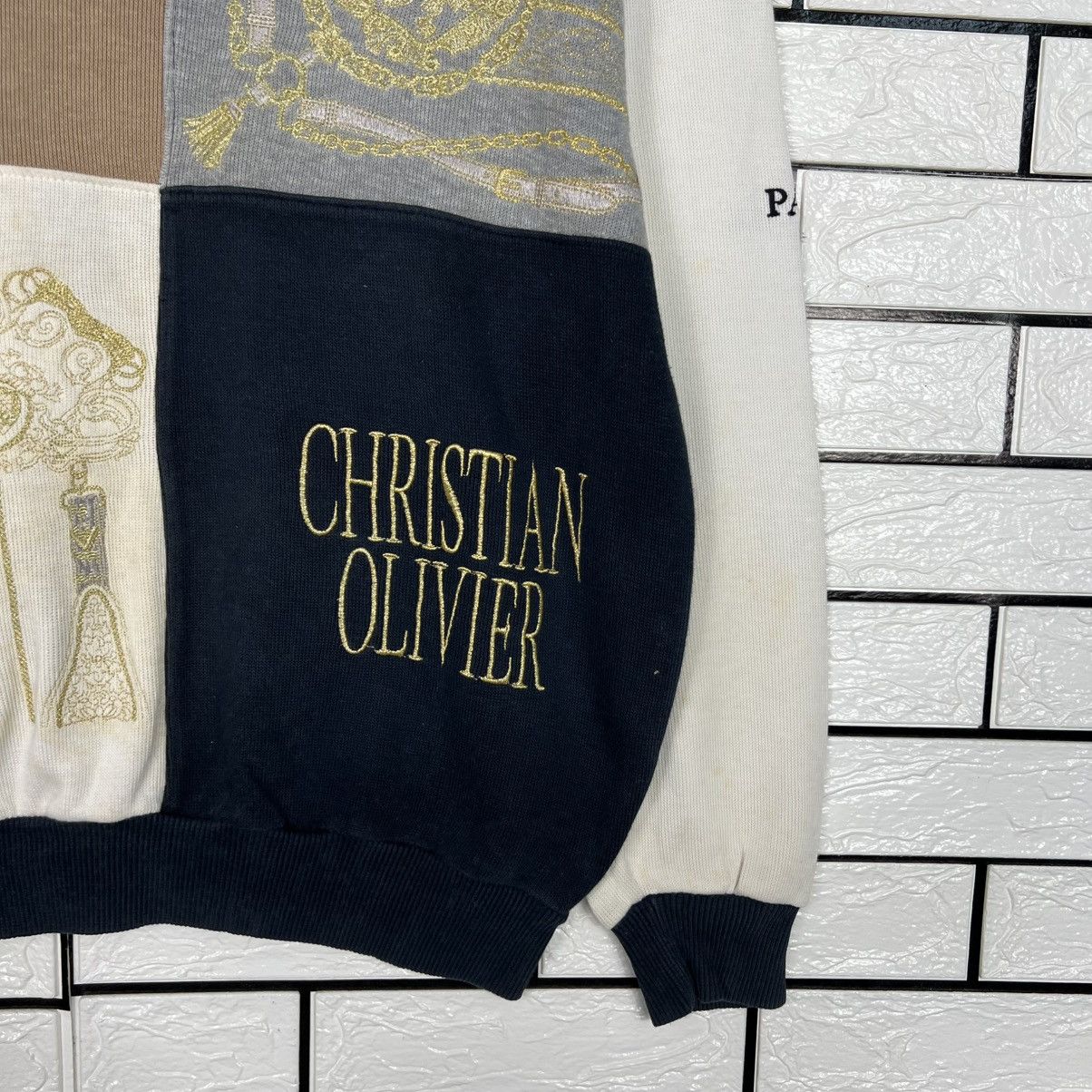 Vintage 90 CHRISTIAN OLIVIER Big Logo Crewneck Sweatshirt #4024-C183 Size US S / EU 44-46 / 1 - 6 Thumbnail