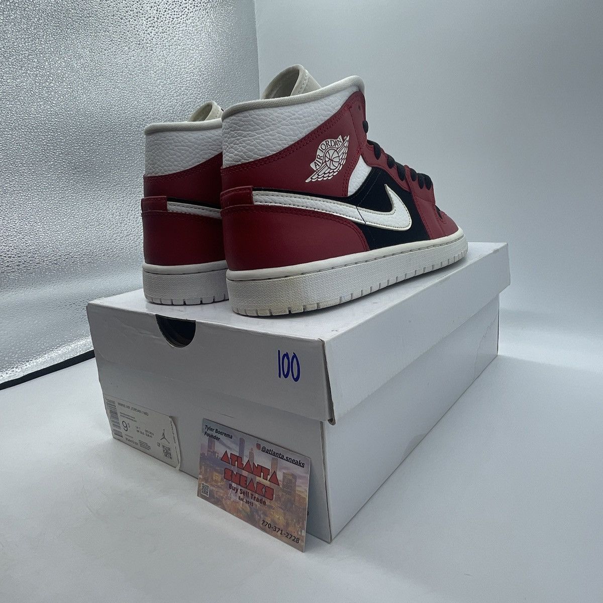 Jordan Brand Air Jordan 1 mid gym red black Size US 9.5 / IT 39.5 - 5 Thumbnail