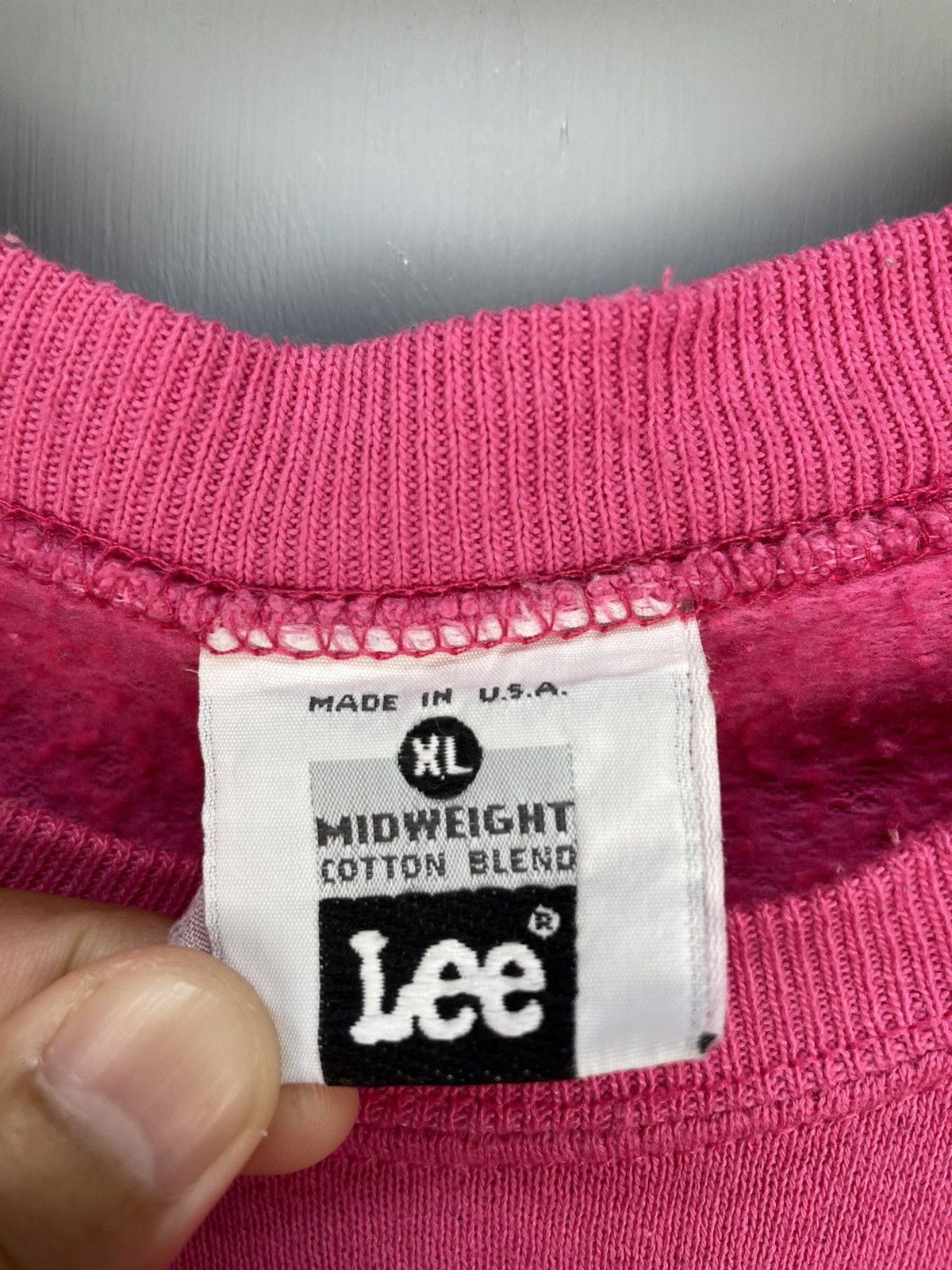 Lee Vintage 80s plain sweatshirt Size US XL / EU 56 / 4 - 4 Thumbnail