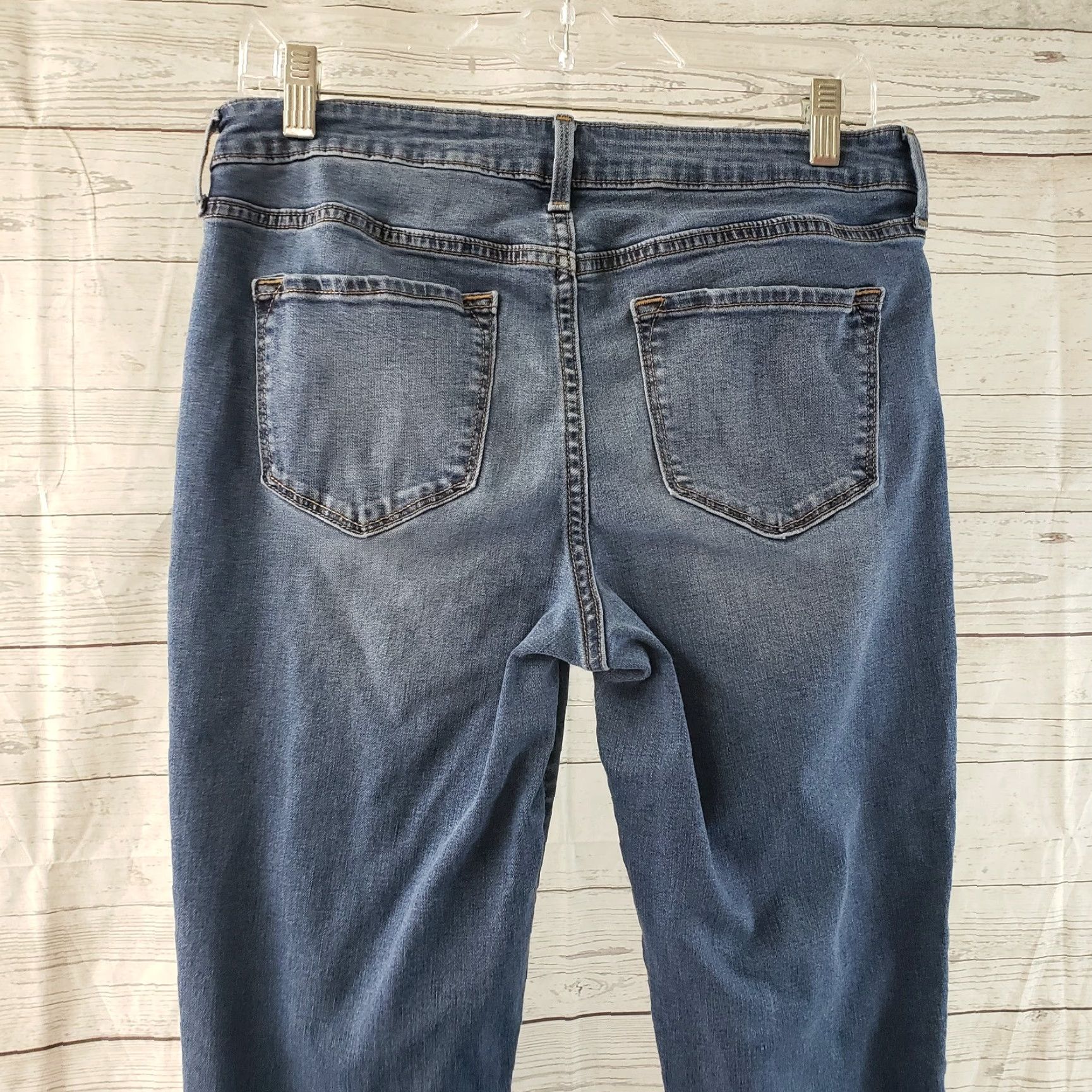 Old Navy Old Navy Womens Rockstar Jeans Size 10 Blue Distressed Skinny Low Rise Jeans Size 32" / US 10 / IT 46 - 4 Thumbnail