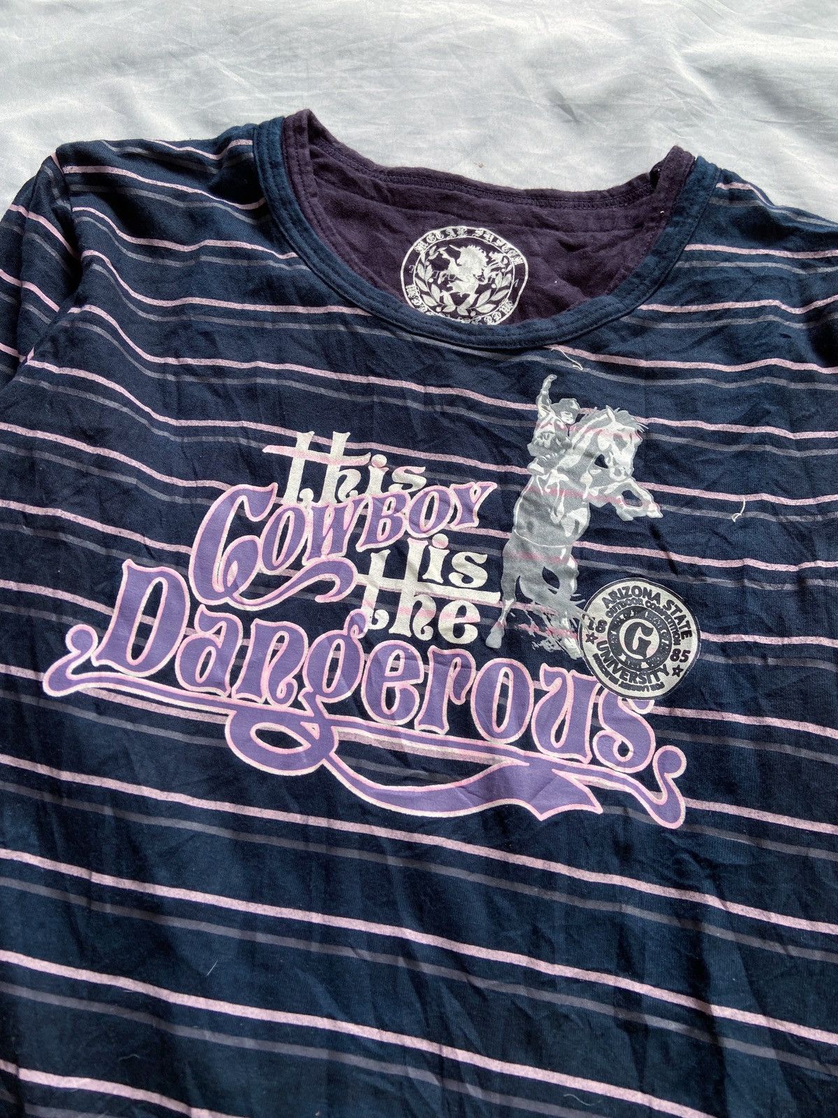 Japanese Brand METAL SYSTEM STRIPED DOUBLER LAYER POEM LONG SLEEVE Size US M / EU 48-50 / 2 - 3 Thumbnail
