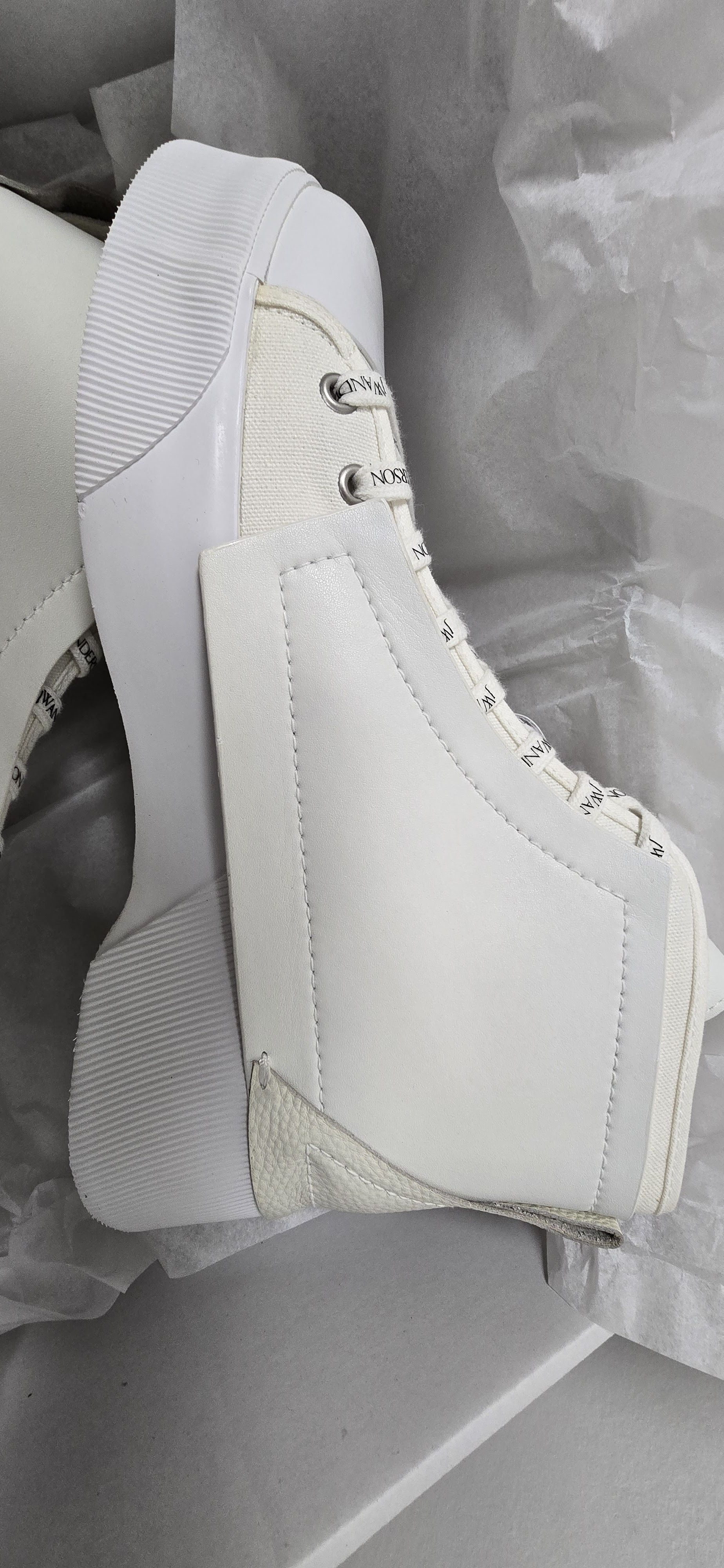JW Anderson High Top Platform Sneakers White RRP $450 Size US 11 / EU 44 - 4 Thumbnail