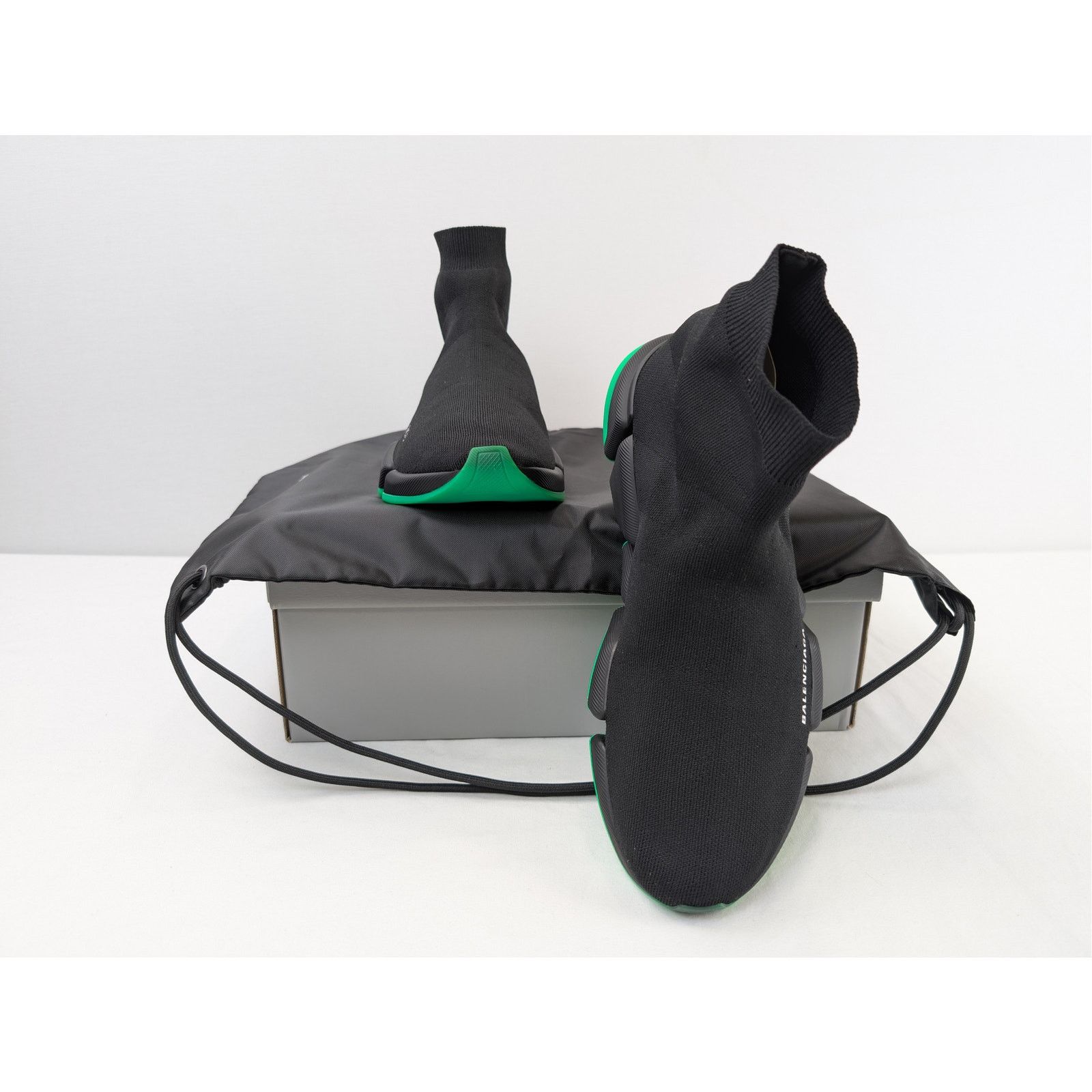 Balenciaga o1rshd1 Rec Knit/Clear Speed 2.0 Clearsole Sneakers in Black Size US 12 / EU 45 - 18 Thumbnail