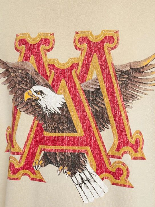 Amiri o1lsvrm0425 Vintage MA Eagle OS t-Shirt in Alabaster Size US XXL / EU 58 / 5 - 5 Thumbnail