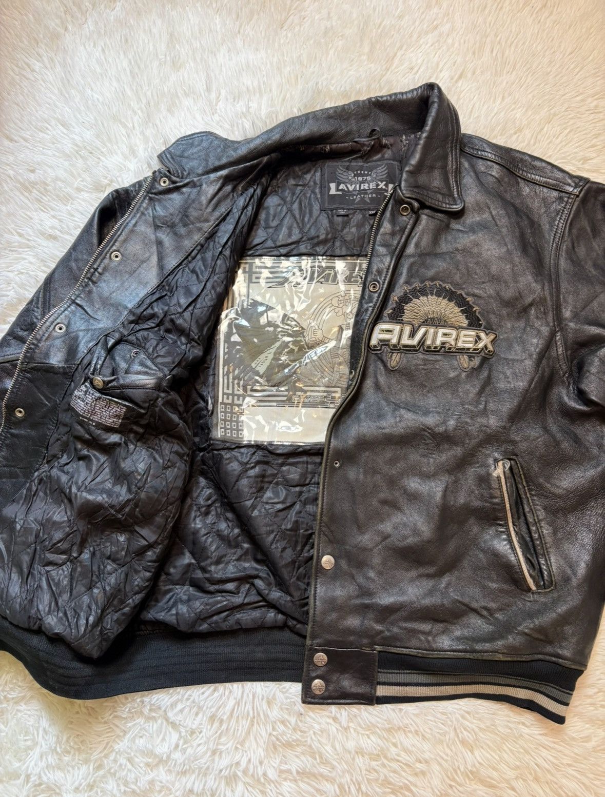Avirex Avirex Vintage Leather Jacket Rare Native American Mens XXL Size US XXL / EU 58 / 5 - 4 Thumbnail