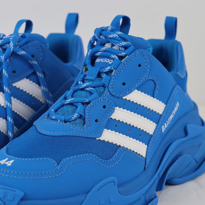 o1rshd1 Triple S Mesh Sneakers in Blue/White Low Top Sneakers