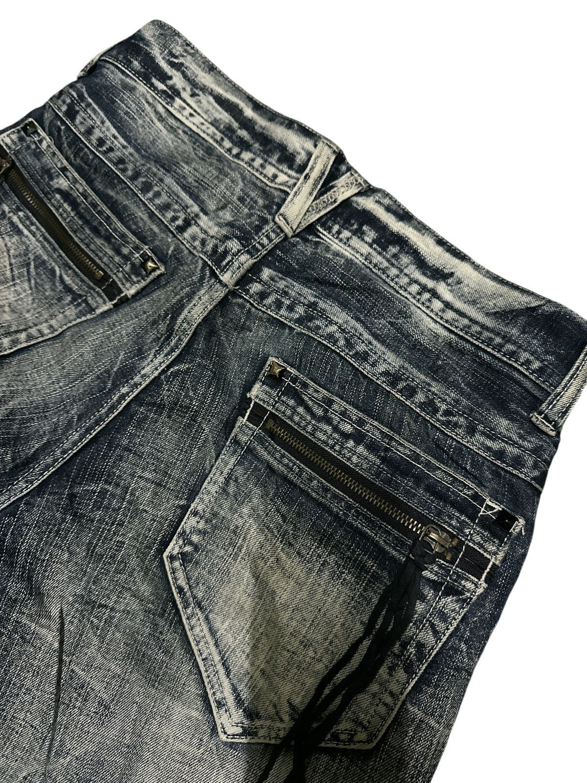 Japanese Brand 2000s Sorridere Mudwax Flare Distress 🎌💥 Size US 34 / EU 50 - 10 Thumbnail
