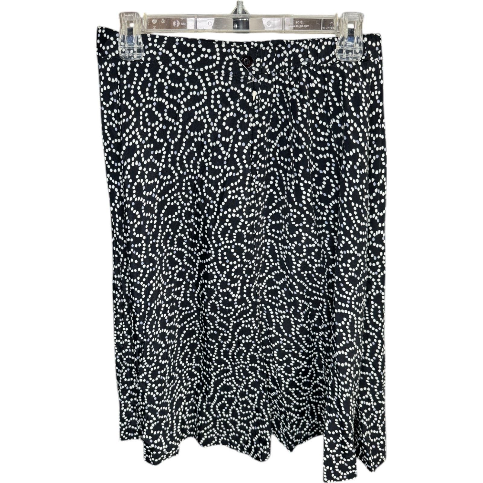 Cos Cos Cob Women's 14 Black White Gray Dot Print Skirt Size 36" / US 14 / IT 50 - 6 Thumbnail