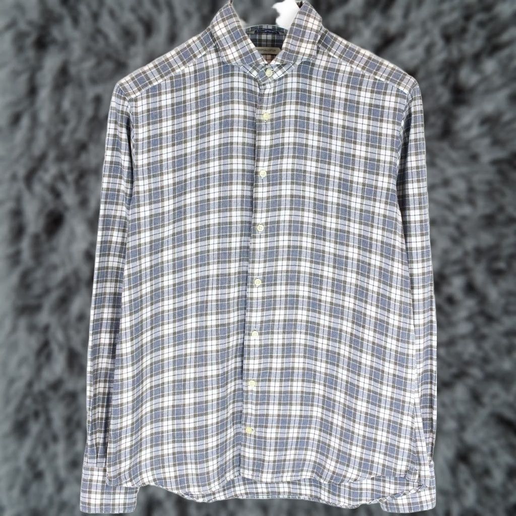 Suitsupply Suitsupply Egyptian Cotton Slim Fit Shirt Men 40 / 15 3/4 Plaid Button-Up Shirt Slim Fit Mens Plaid Cotton Slim Fit Shirt Size US L / EU 52-54 / 3 - 1 Thumbnail