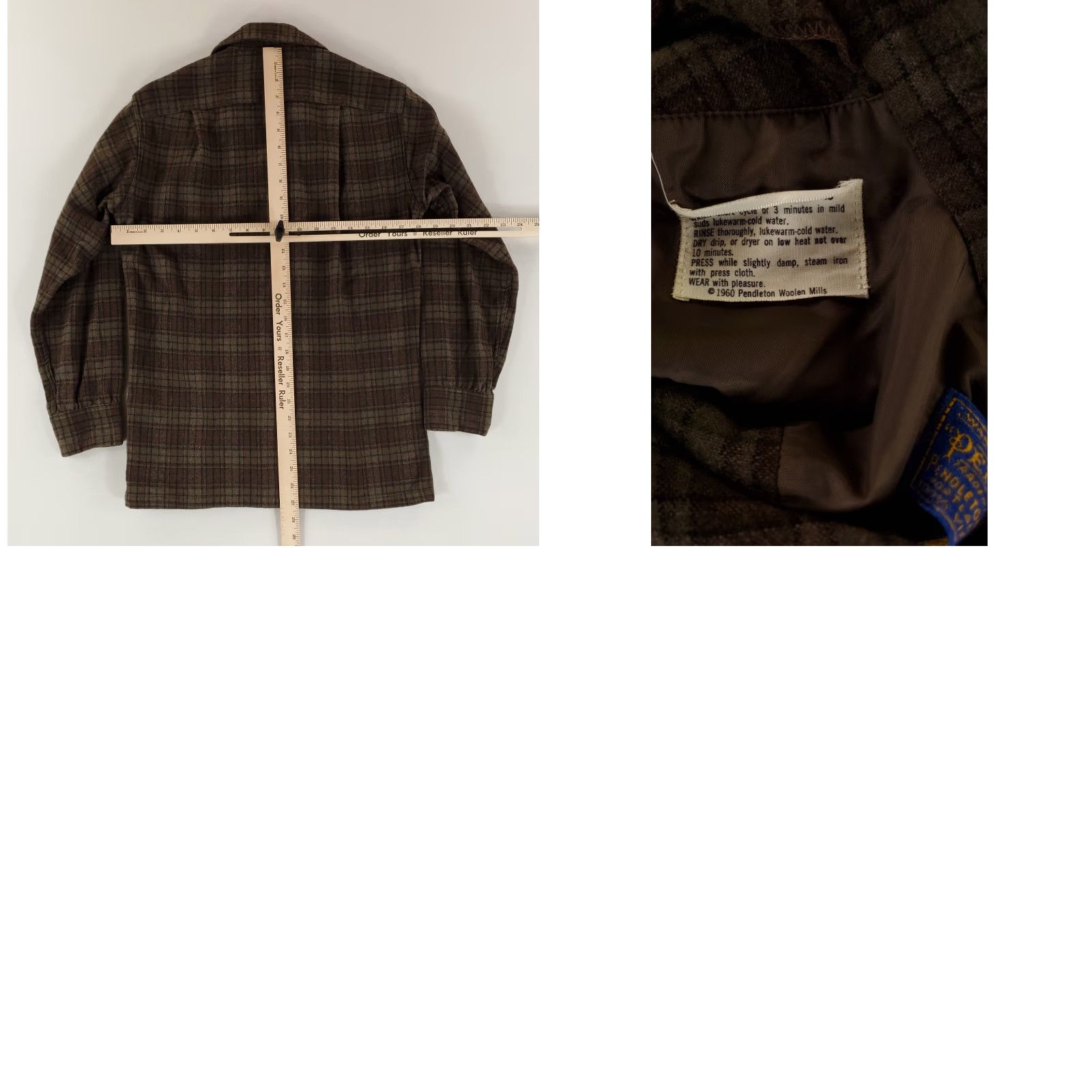 Pendleton VINTAGE Pendleton Board Shirt VTG 60s Loop Collar Brown Plaid Mens S Shirt Regular Long Sleeve Brown Plaid Mens S Size US S / EU 44-46 / 1 - 8 Thumbnail