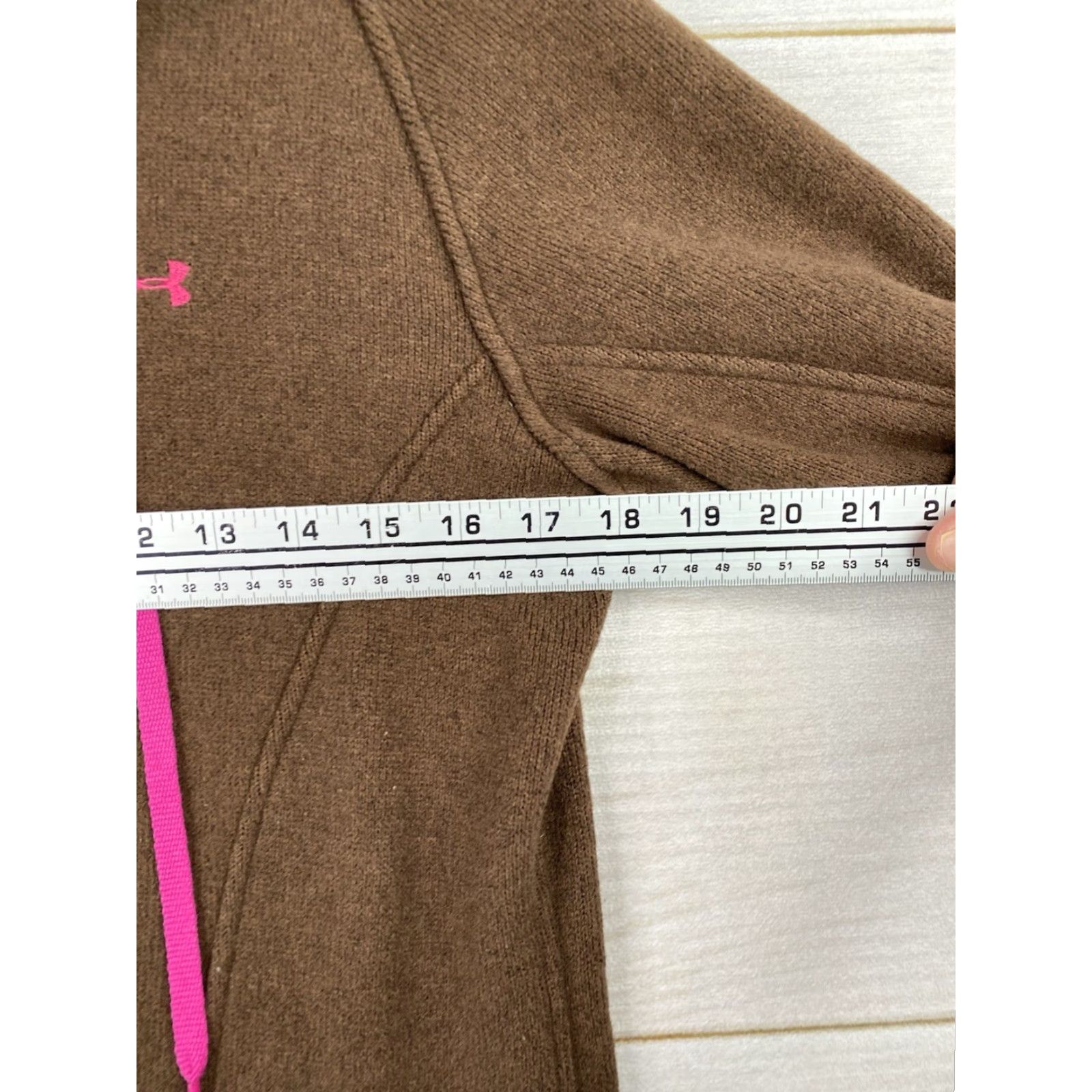 Under Armour Under Armour Hoodie Women M Brown Full Zip Fleece Pockets Cold Gear Knit Crew Neck Size M / US 6-8 / IT 42-44 - 6 Thumbnail