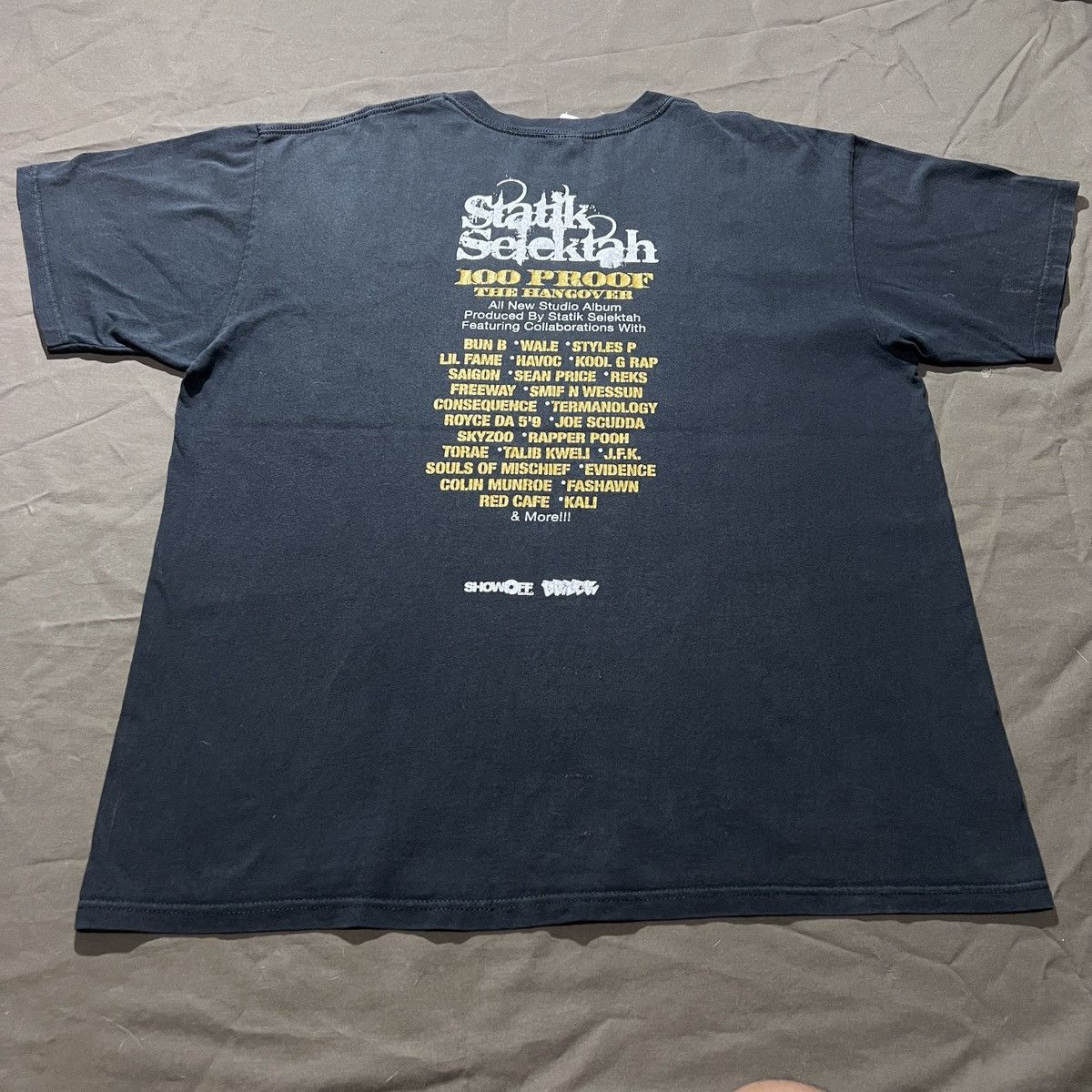 Rap Tees Very Rare Vintage Y2K Statik Selektah DJ Tee XL Faded hiphop Size US XL / EU 56 / 4 - 4 Thumbnail