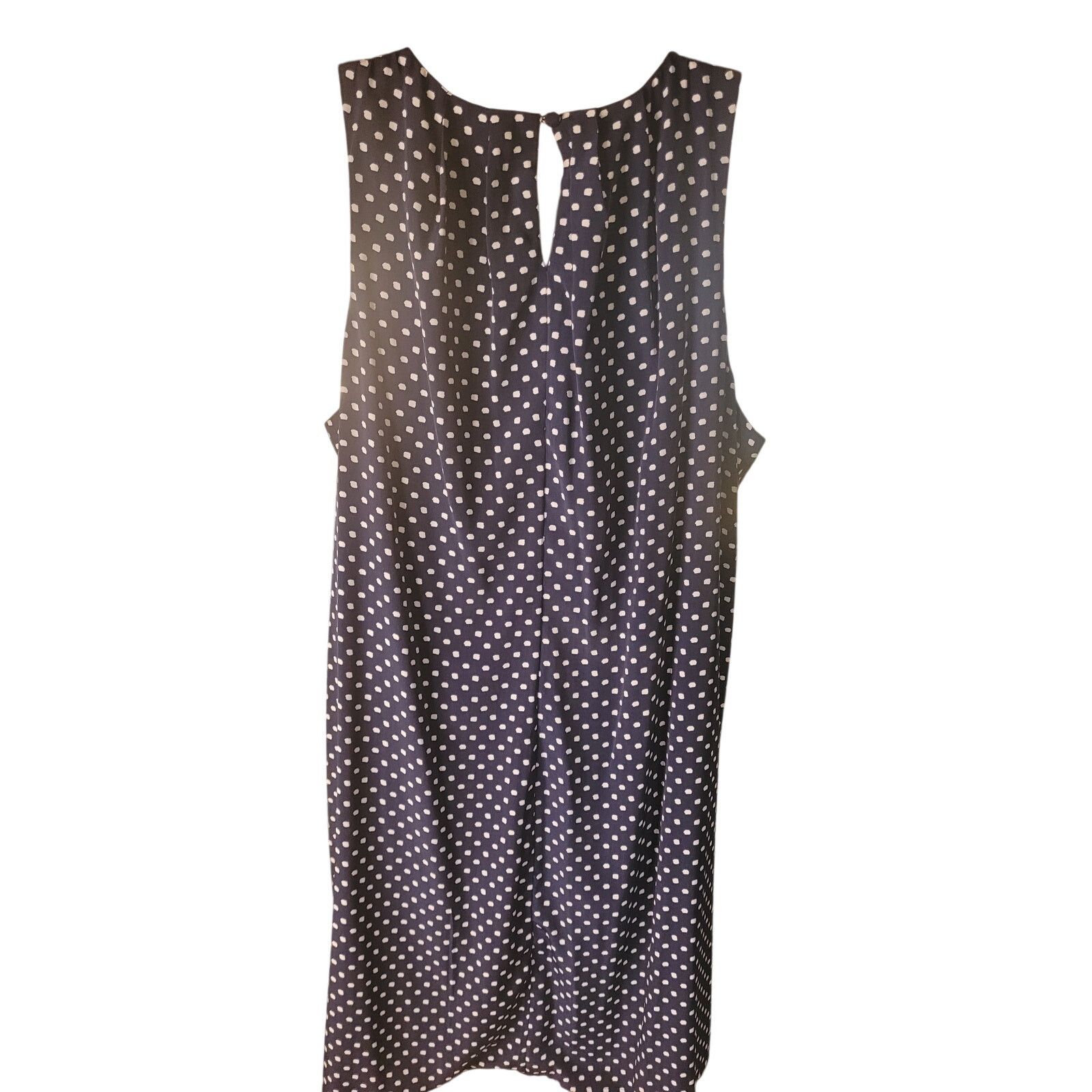 Alfani Alfani Retro Navy Dress Polka Dot Sleeveless Lined Sz 16 Size XXL / US 16-18 / IT 52-54 - 4 Thumbnail