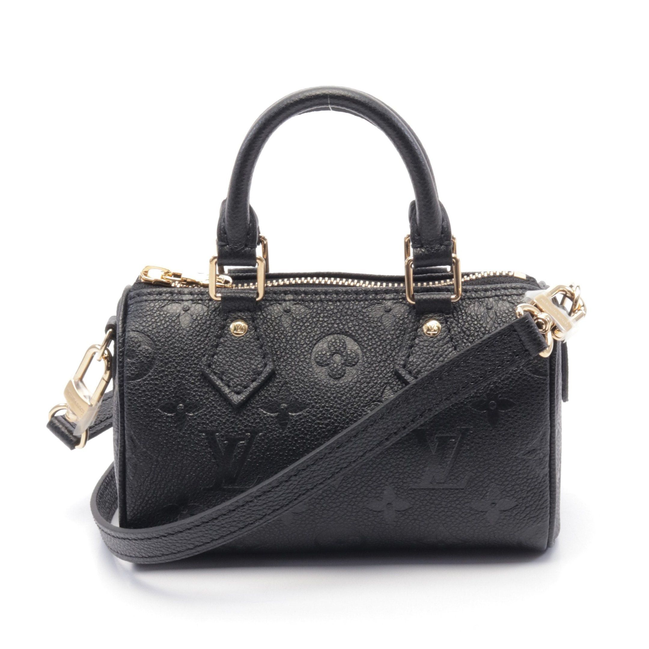 Louis Vuitton Louis Vuitton Nano Speedy Monogram Empreinte Noir Handbag Leather Black Size ONE SIZE - 1 Thumbnail