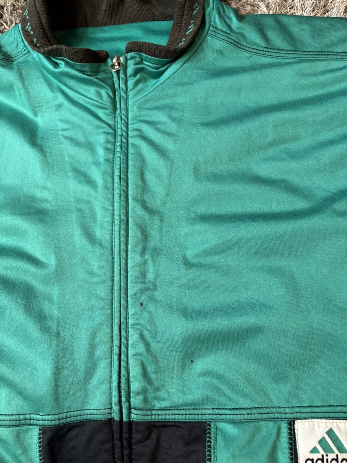 Adidas Vintage 90s Adidas Equipment EQT Track Jacket - Teal/Black Size US XL / EU 56 / 4 - 3 Thumbnail