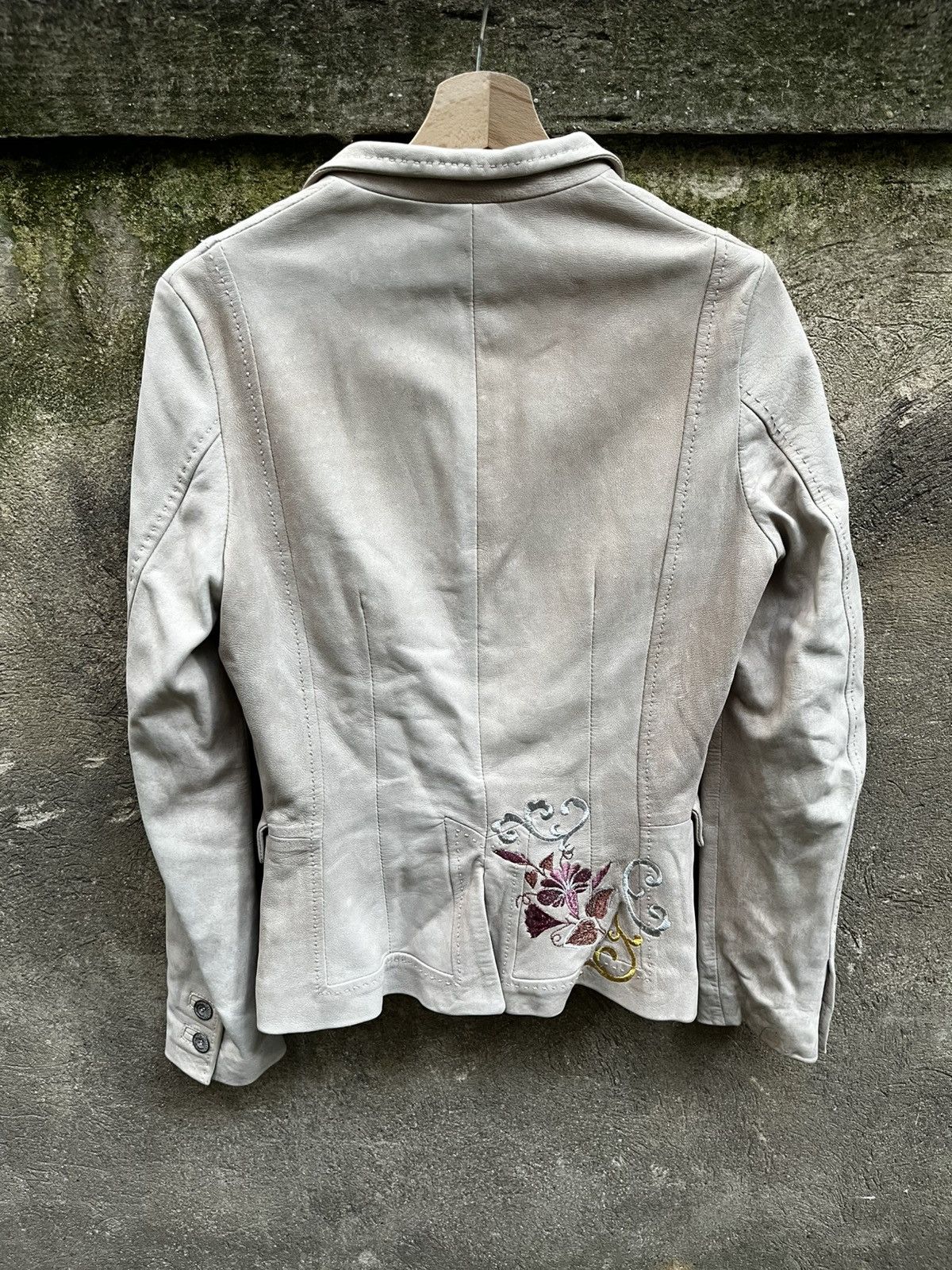 John Galliano × Vintage galliano floral print vintage leather jacket Size XXS / US 00 / IT 34 - 10 Thumbnail