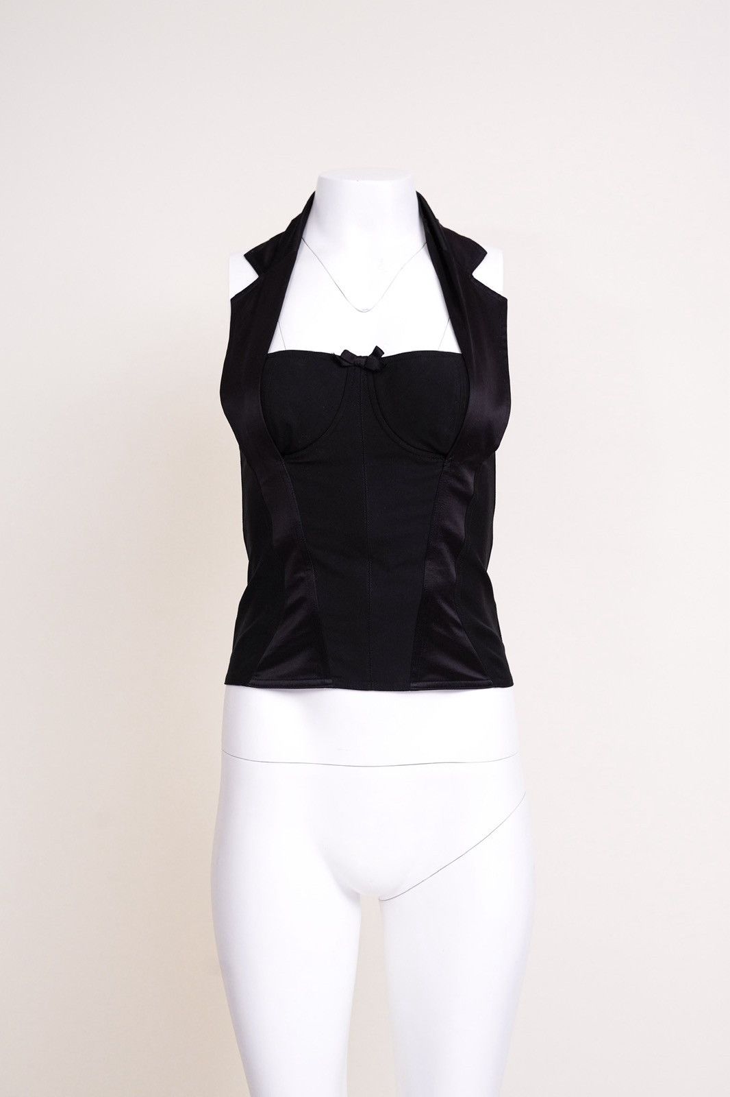 Dior Christian Dior Black 2005 Square Neckline Halter Top Size M / US 6-8 / IT 42-44 - 2 Thumbnail