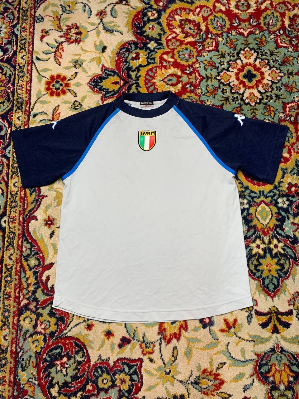 Kappa ITALY PRE MATCH TRAINING FOOTBALL SHIRT SOCCER JERSEY Size US M / EU 48-50 / 2 - 1 Thumbnail
