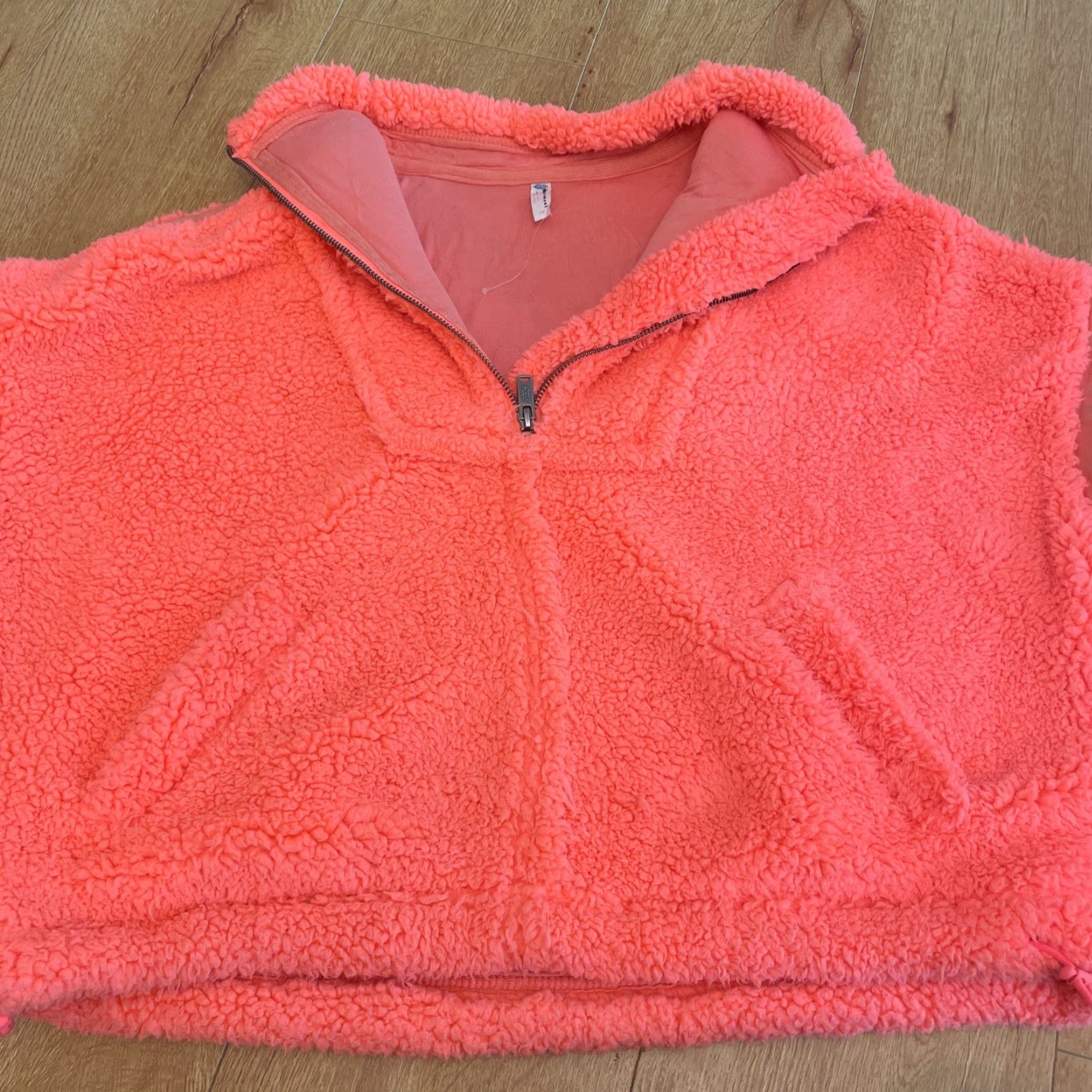 Free People Free People Movement Nantucket Sherpa Sweatshirt 1/3 Zip Pockets Lined Coral S Size S / US 4 / IT 40 - 7 Thumbnail
