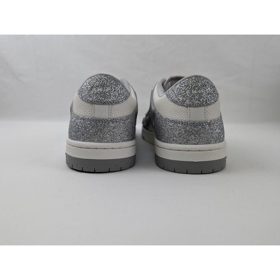 Amiri o1rshd1 Shimmer Skeleton Top Low Sneaker in Silver/White Size US 11 / EU 44 - 11 Thumbnail