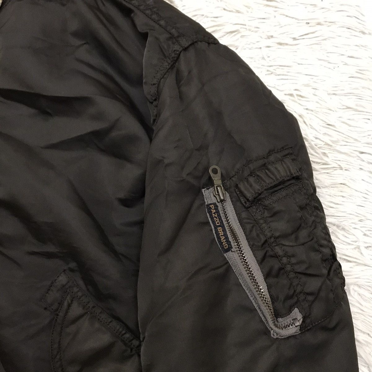 Japanese Brand × Vintage Vintage Pazzo Brand Cold Weather Bomber Flight Jacket Hoodie Size US M / EU 48-50 / 2 - 9 Thumbnail