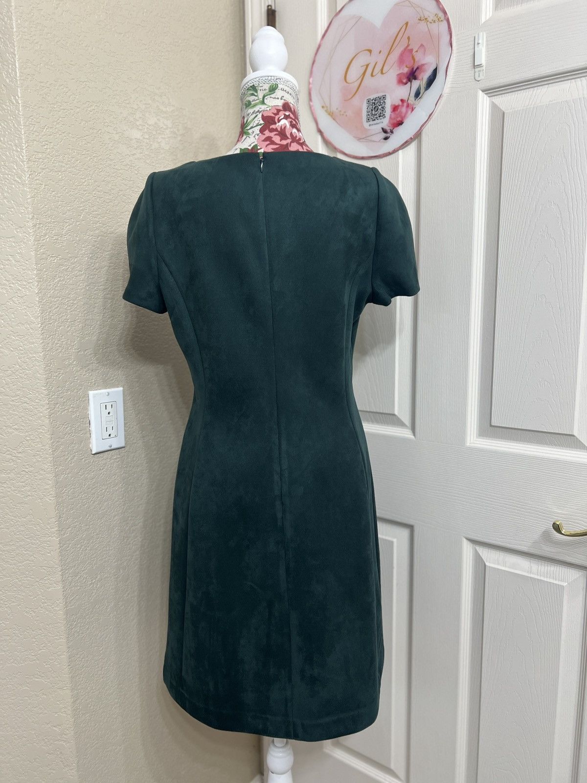 Calvin Klein Calvin Klein Emerald Green Midi Dress with Short Sleeves Size XL / US 12-14 / IT 48-50 - 3 Thumbnail