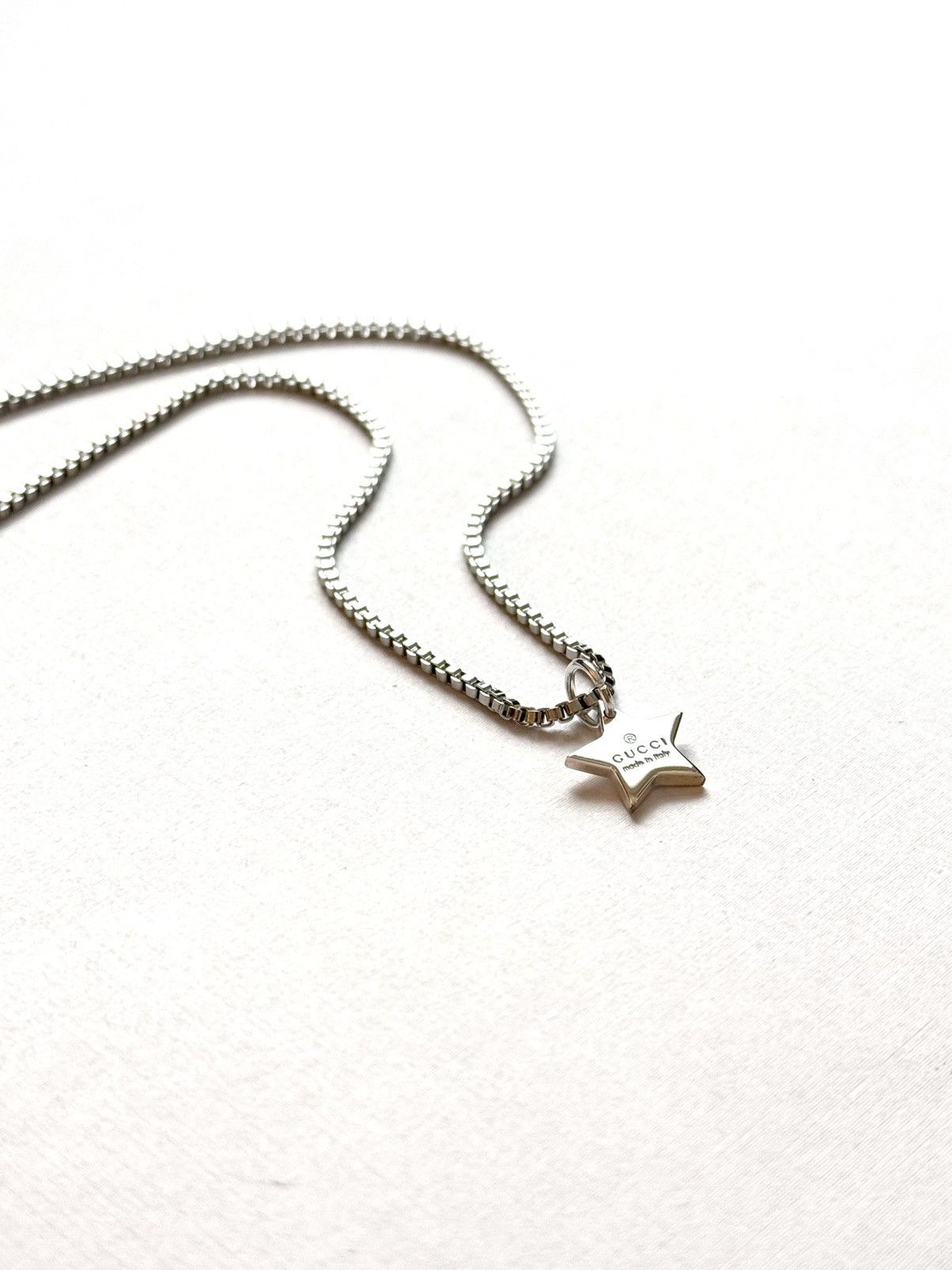 Gucci .925 Silver Star Pendant on Chain/Necklace