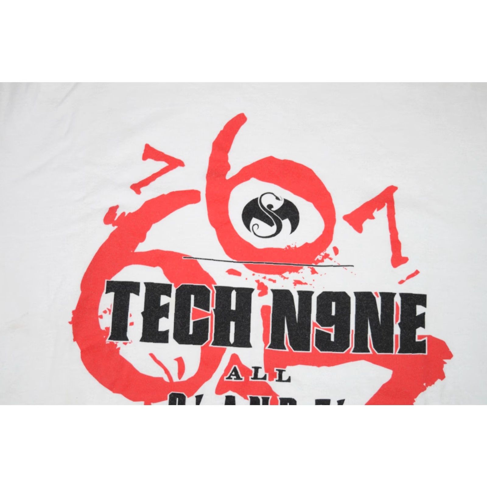 Vintage VTG AllStyle Tech N9ne Shirt Hip Hop Men T-Shirt XL White Crew Neck Short Sleeve 2000s 90s Concert Rap Mens Size US XL / EU 56 / 4 - 2 Thumbnail