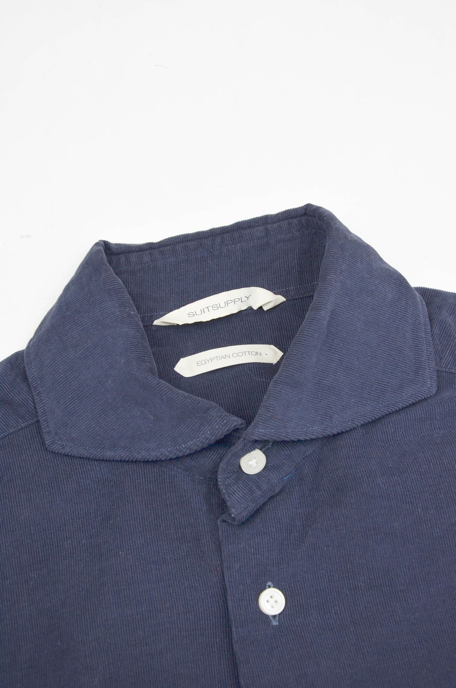Suitsupply Suitsupply Navy Egyptian Cotton Albini Slim Shirt - Size S Size US S / EU 44-46 / 1 - 6 Thumbnail